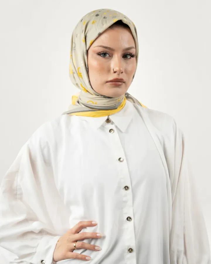 Benetton Siena Eşarp Sarı-02