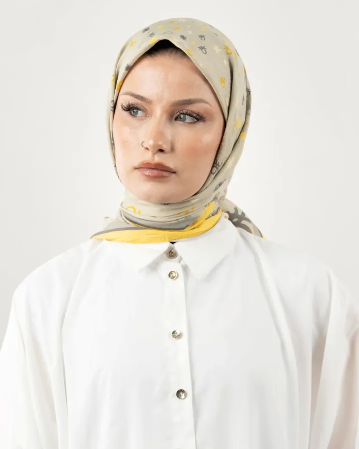 Benetton Siena Eşarp Sarı-02