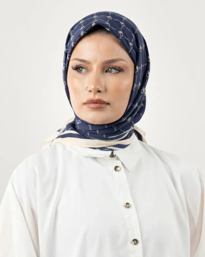 Benetton Siena Eşarp Lacivert-07