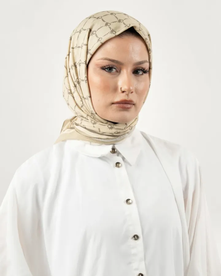 Benetton Siena Eşarp Krem-09