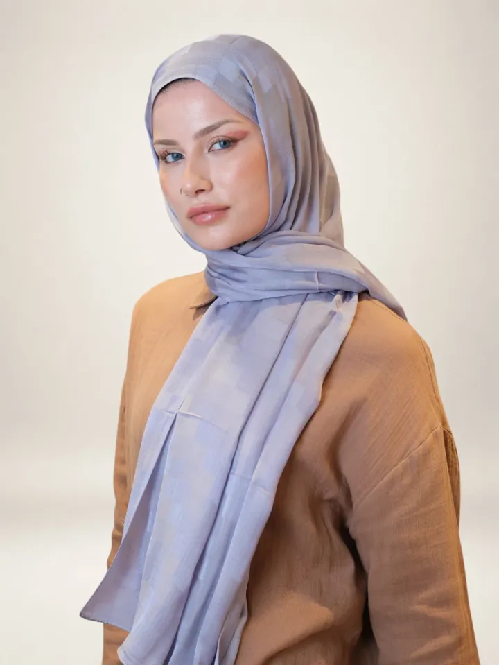 Fresh Scarfs Nori İpeksi Jakar Şal Lavanta