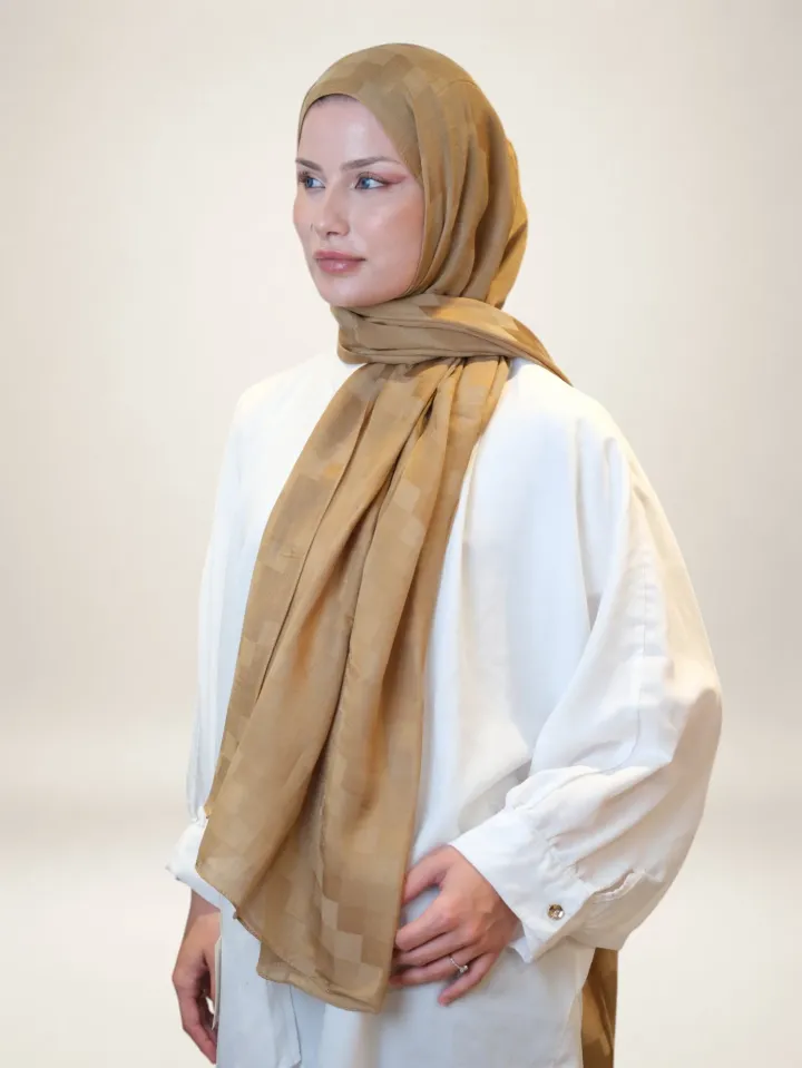 Fresh Scarfs Nori İpeksi Jakar Şal Sahra