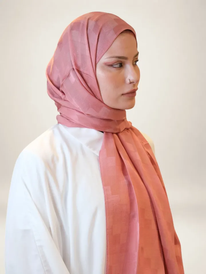 Fresh Scarfs Nori İpeksi Jakar Şal Nar Çiçeği
