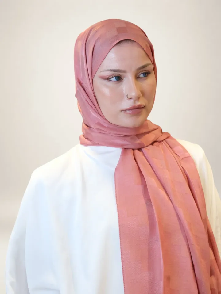 Fresh Scarfs Nori İpeksi Jakar Şal Nar Çiçeği