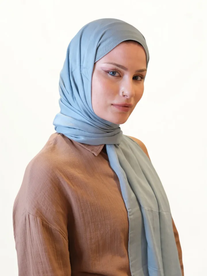 Fresh Scarfs Soft Viskon Şal Mavi