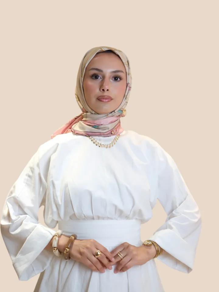 İthal İpek Twill Eşarp Rose