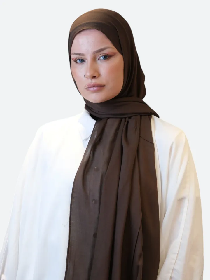 Fresh Scarfs Rami Viskon Şal Acı Kahve