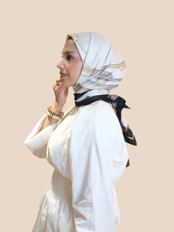 İthal İpek Twill Eşarp Gold