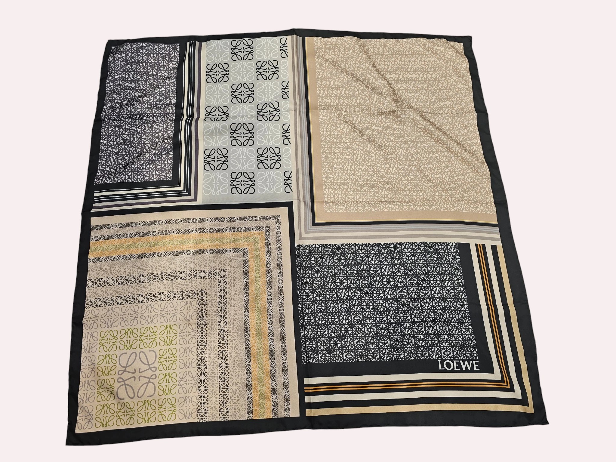 İthal İpek Twill Eşarp Lw Green - Görsel 2