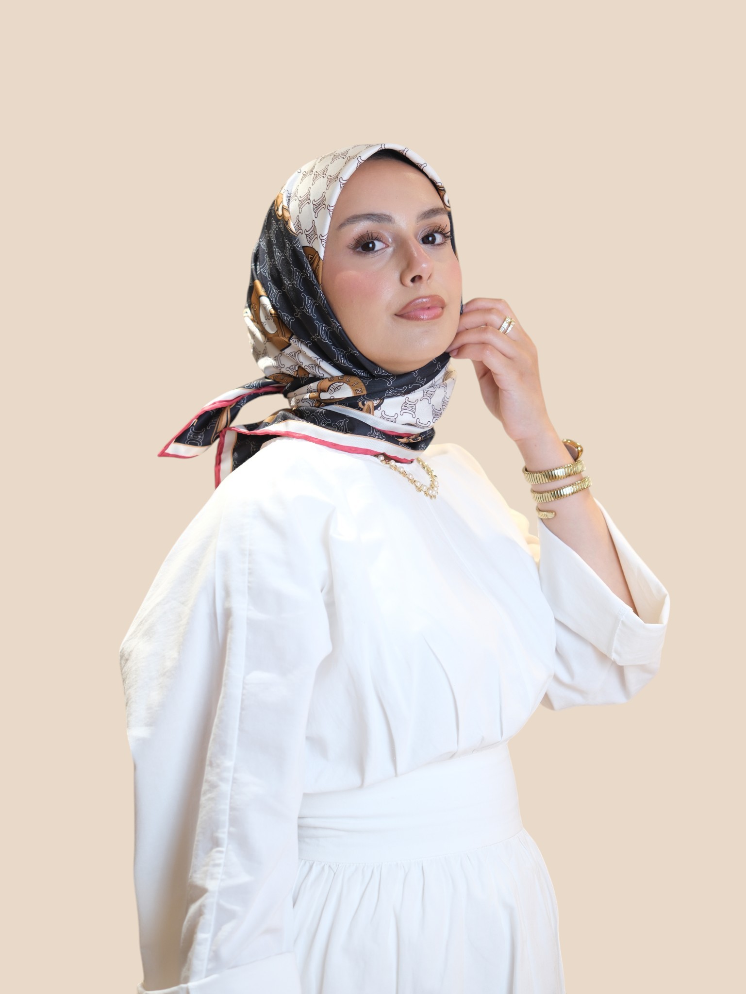 İthal İpek Twill Eşarp Celine
