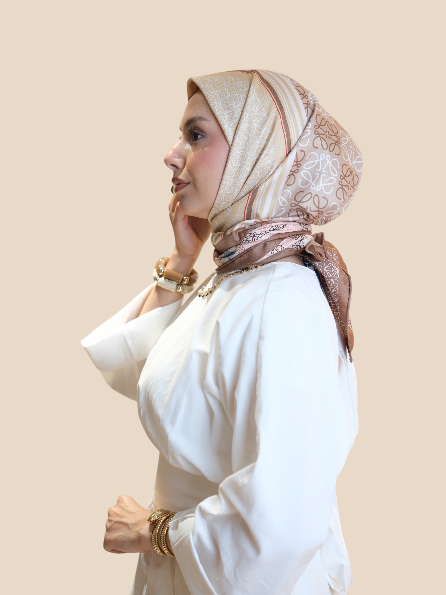 İthal İpek Twill Eşarp Lw - Görsel 5
