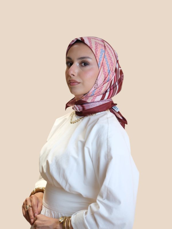 İthal İpek Twill Eşarp Lw Bordo