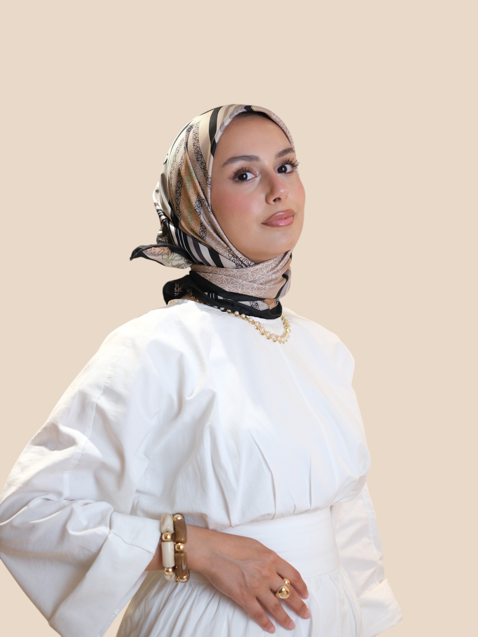 İthal İpek Twill Eşarp Lw Green - Görsel 3