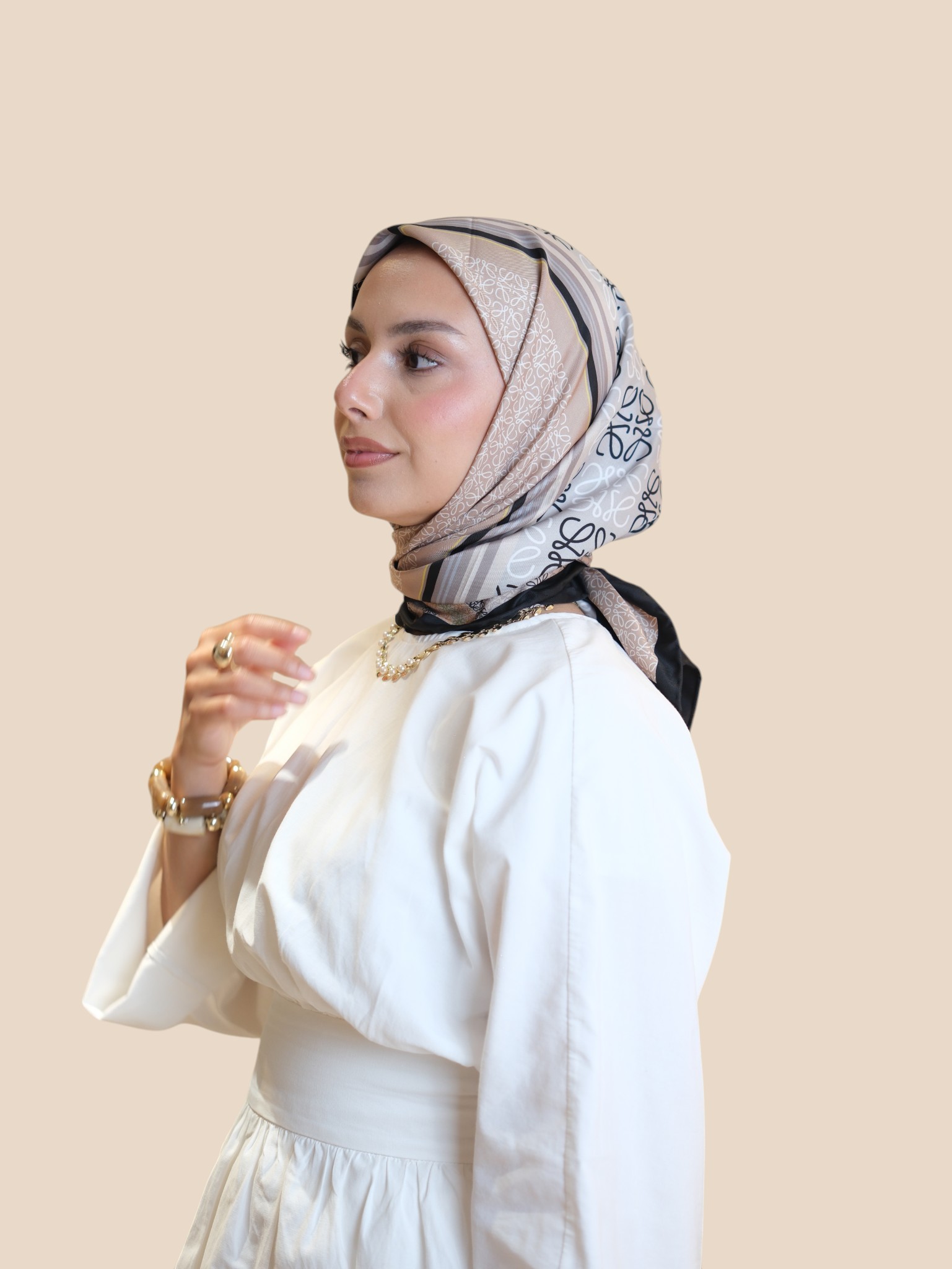 İthal İpek Twill Eşarp Lw Green - Görsel 5