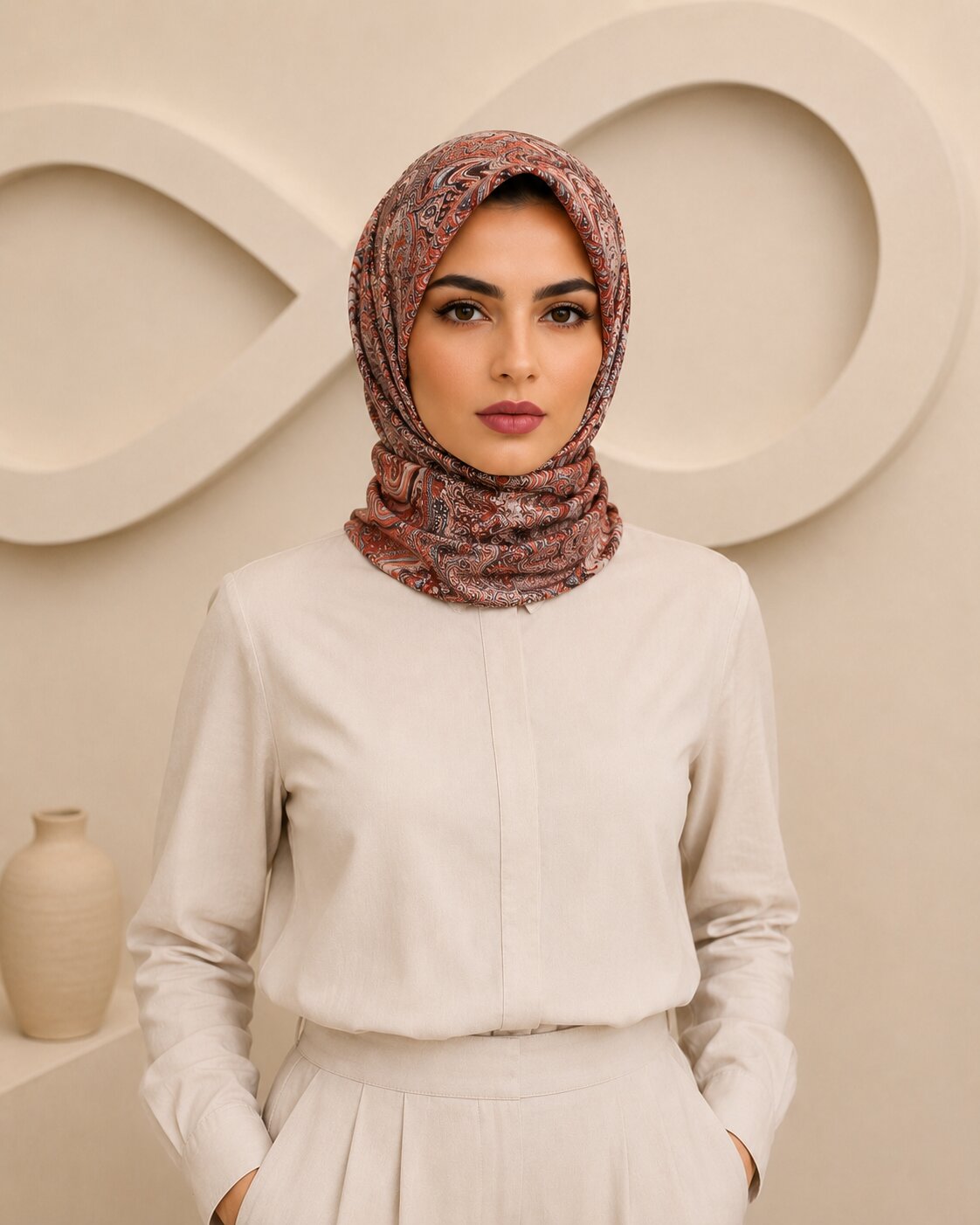 Carell Soft Eşarp Etnik Desen