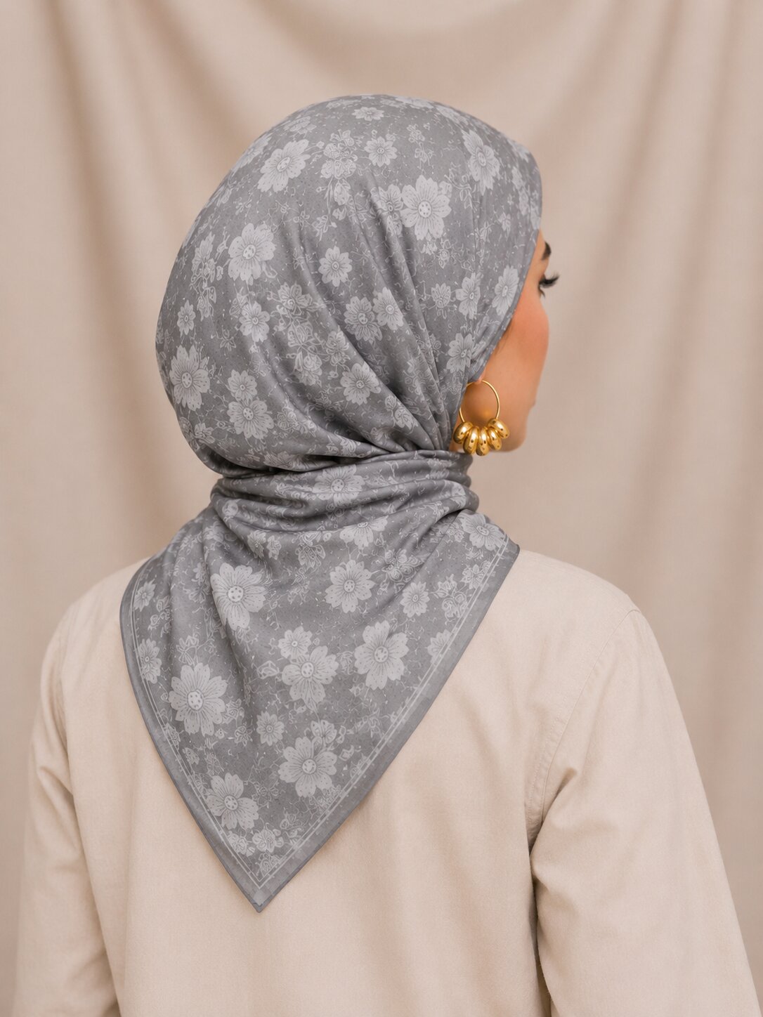 Carell Soft Eşarp Gri - Görsel 3