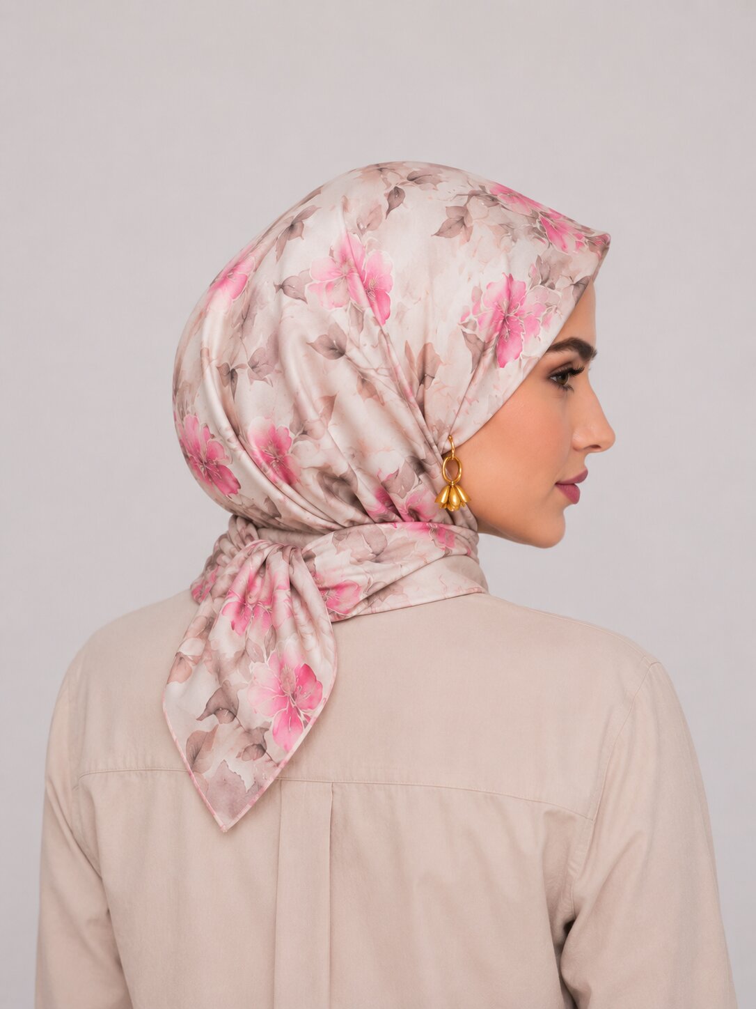 Carell Pembe Soft Eşarp - Görsel 3