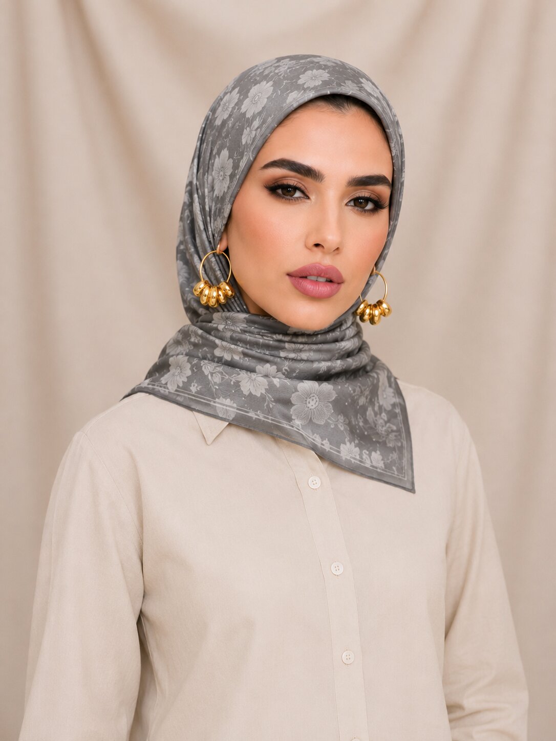 Carell Soft Eşarp Gri