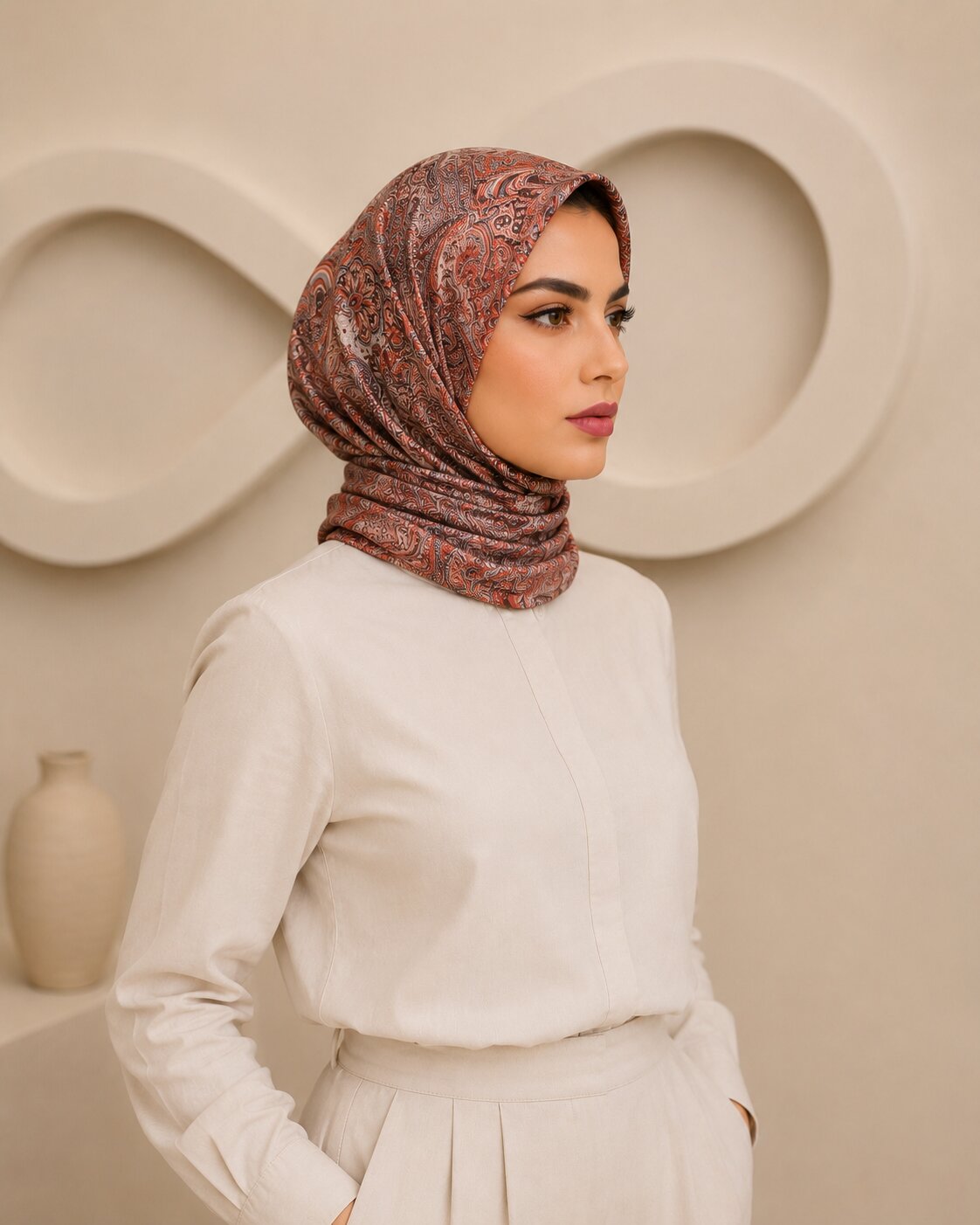 Carell Soft Eşarp Etnik Desen - Görsel 2