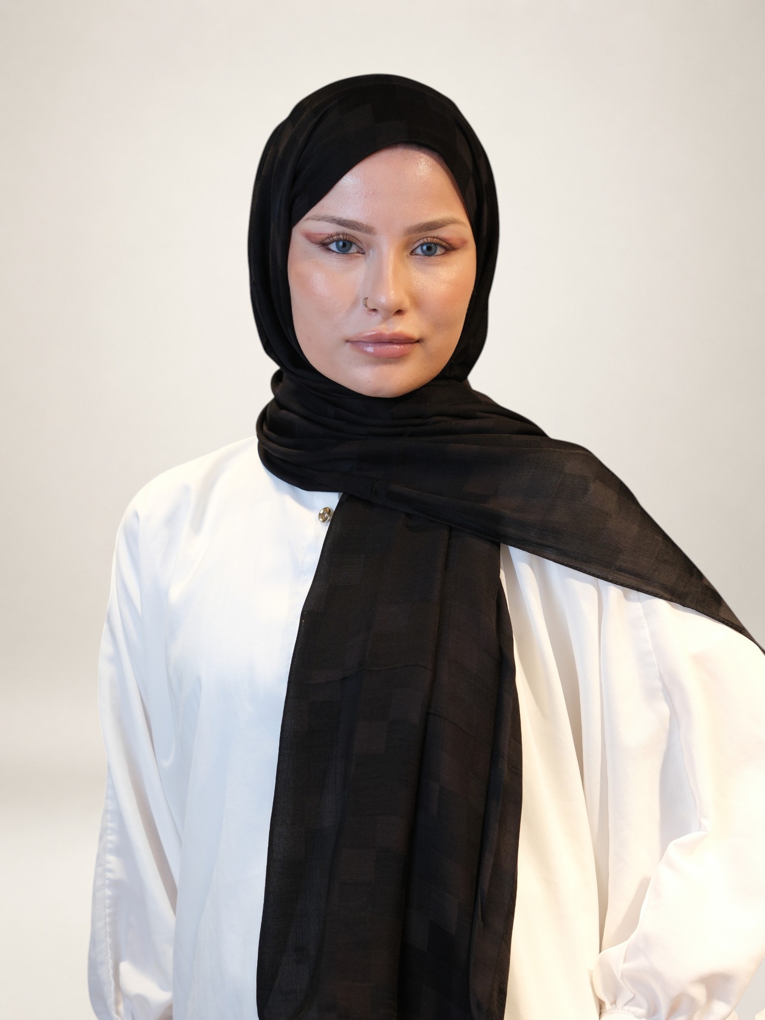 Fresh Scarfs Nori İpeksi Jakar Şal 415232 - Görsel 2