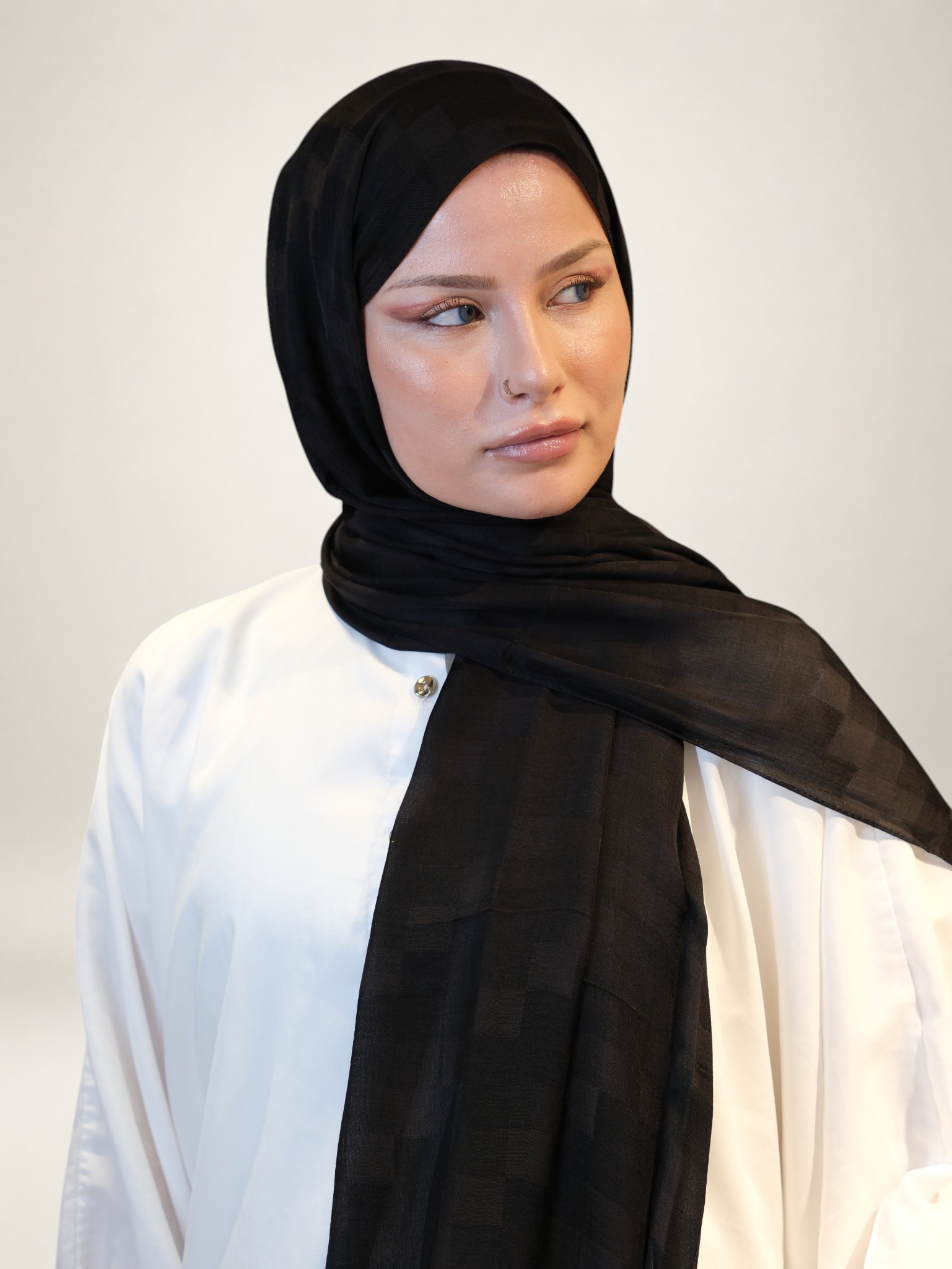 Fresh Scarfs Nori İpeksi Jakar Şal 415232 - Görsel 3