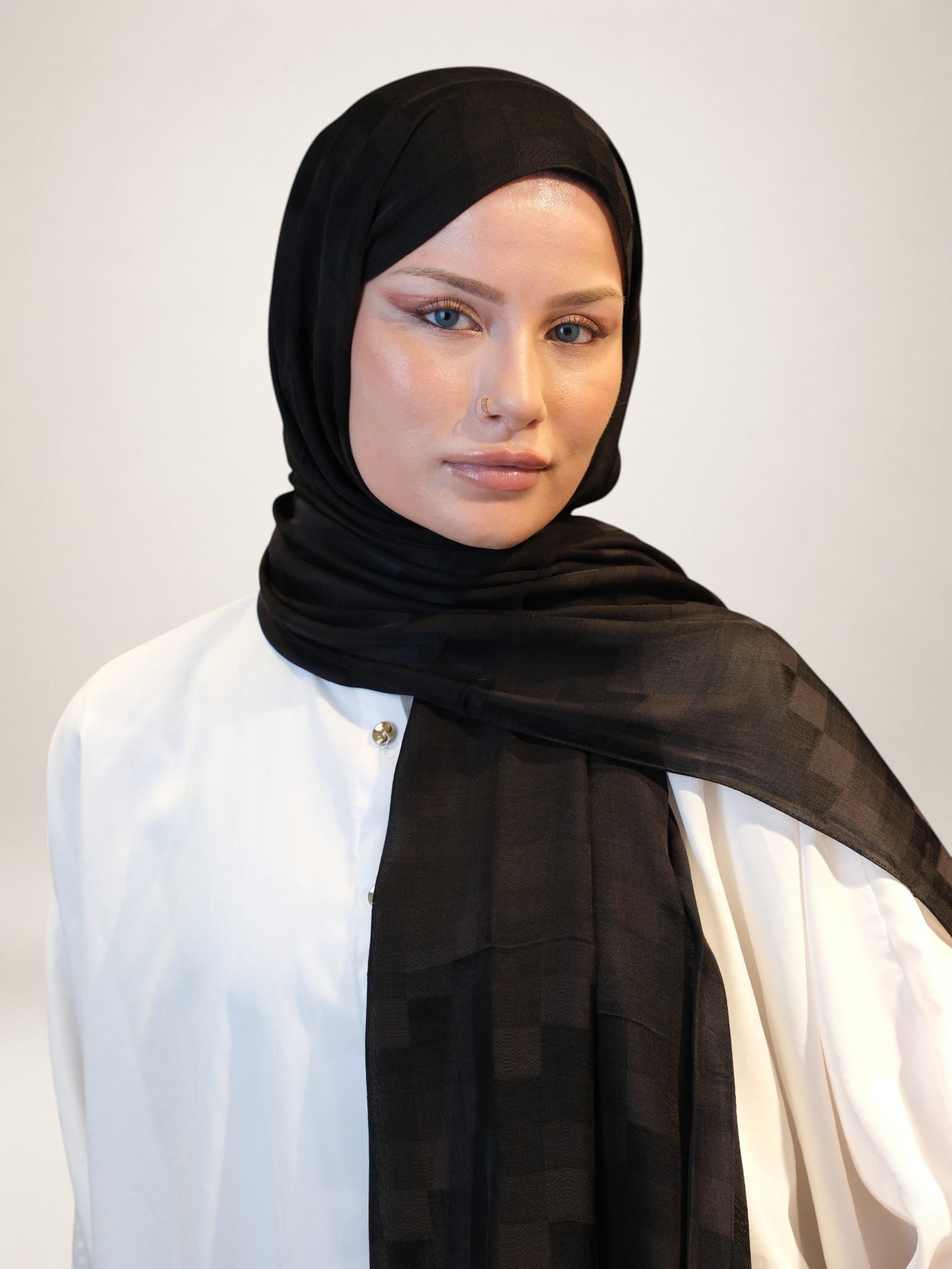 Fresh Scarfs Nori İpeksi Jakar Şal 415232 - Görsel 5