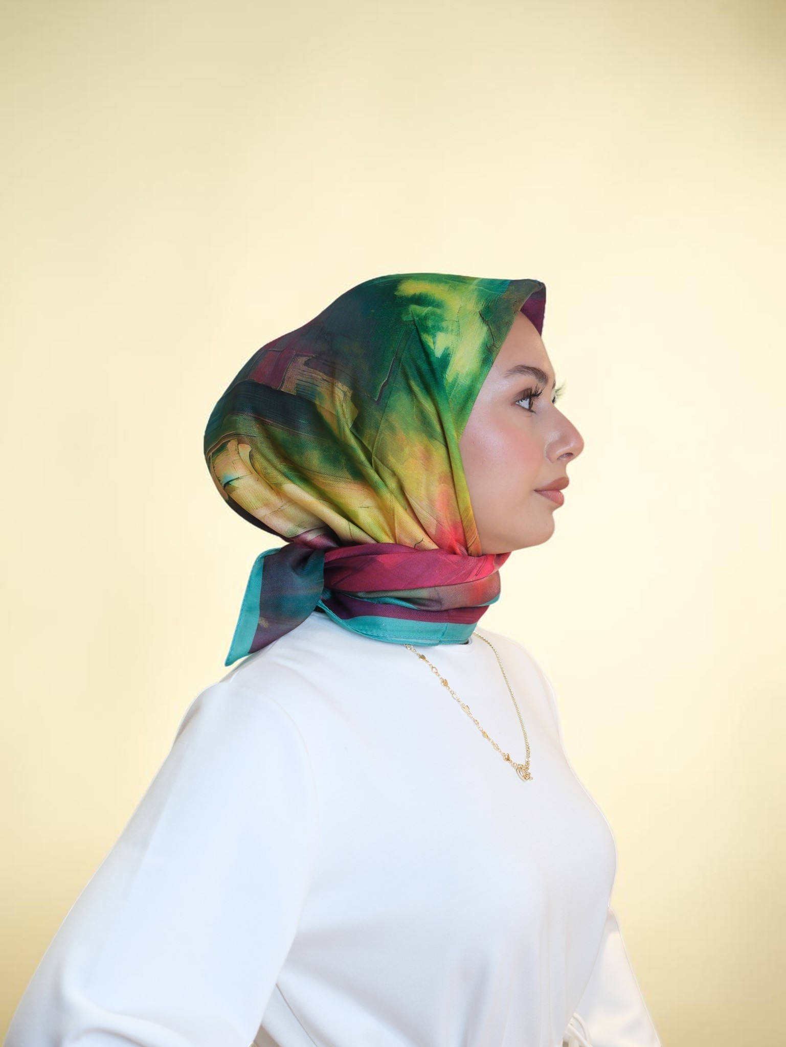 La Boutique Özel Seri Eşarp Yeşil Detay - Görsel 2