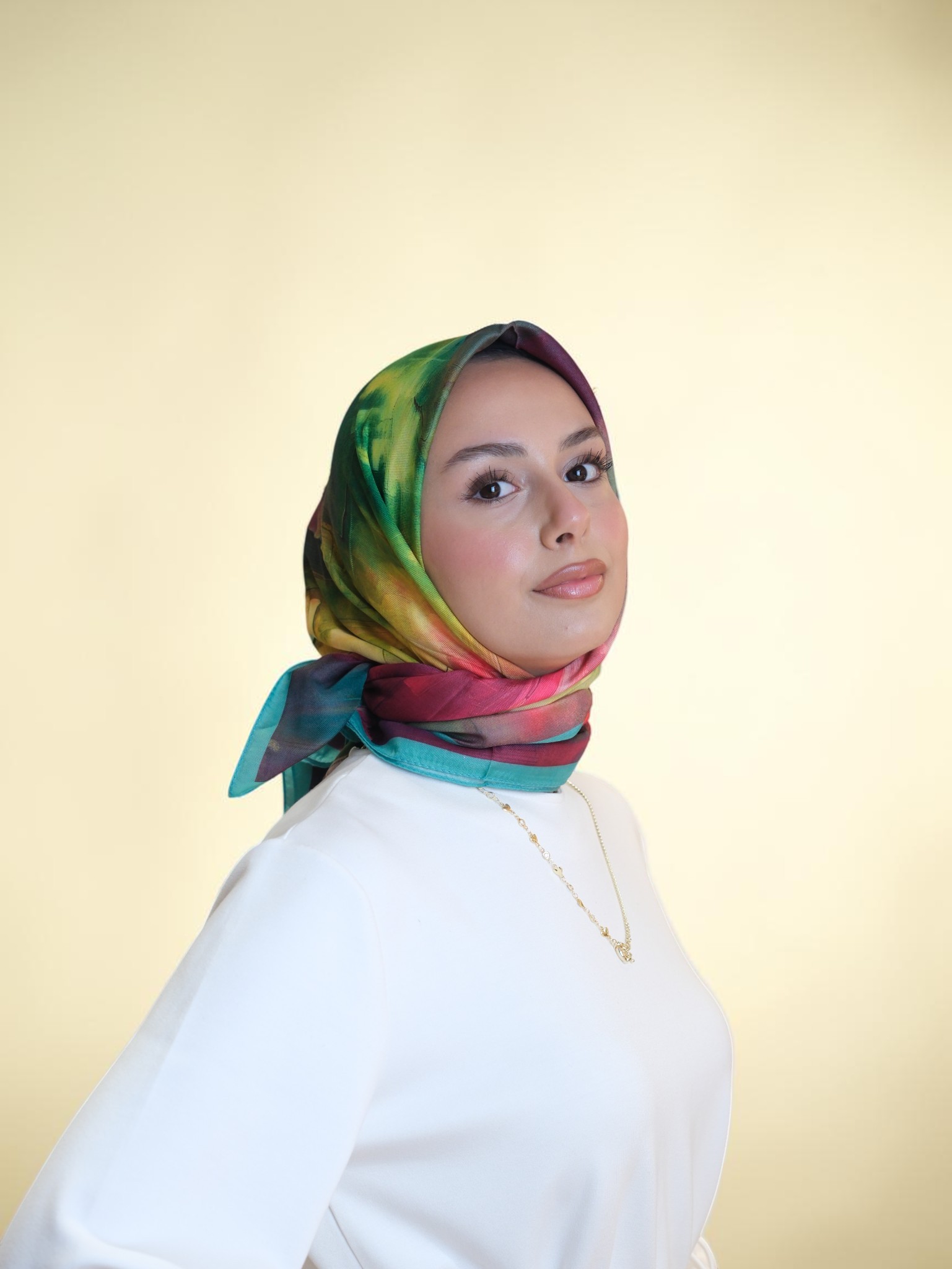 La Boutique Özel Seri Eşarp Yeşil Detay