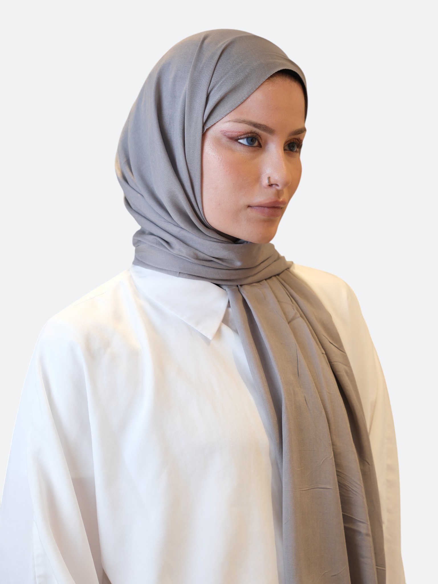 Fresh Scarfs Rami Viskon Şal Gri - Görsel 5