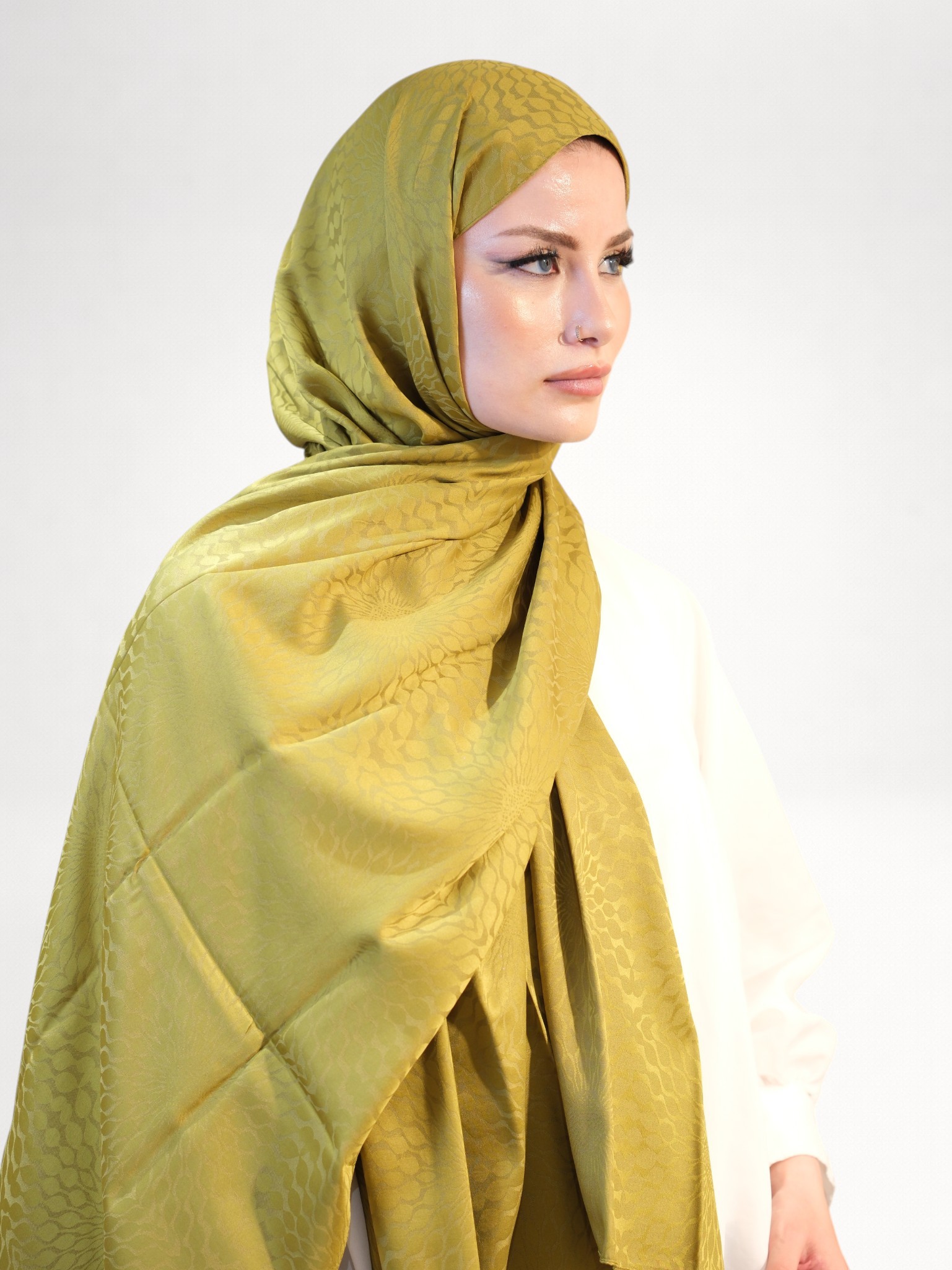 Silk Home Deluxe Şal Yağ Yeşili - Görsel 2