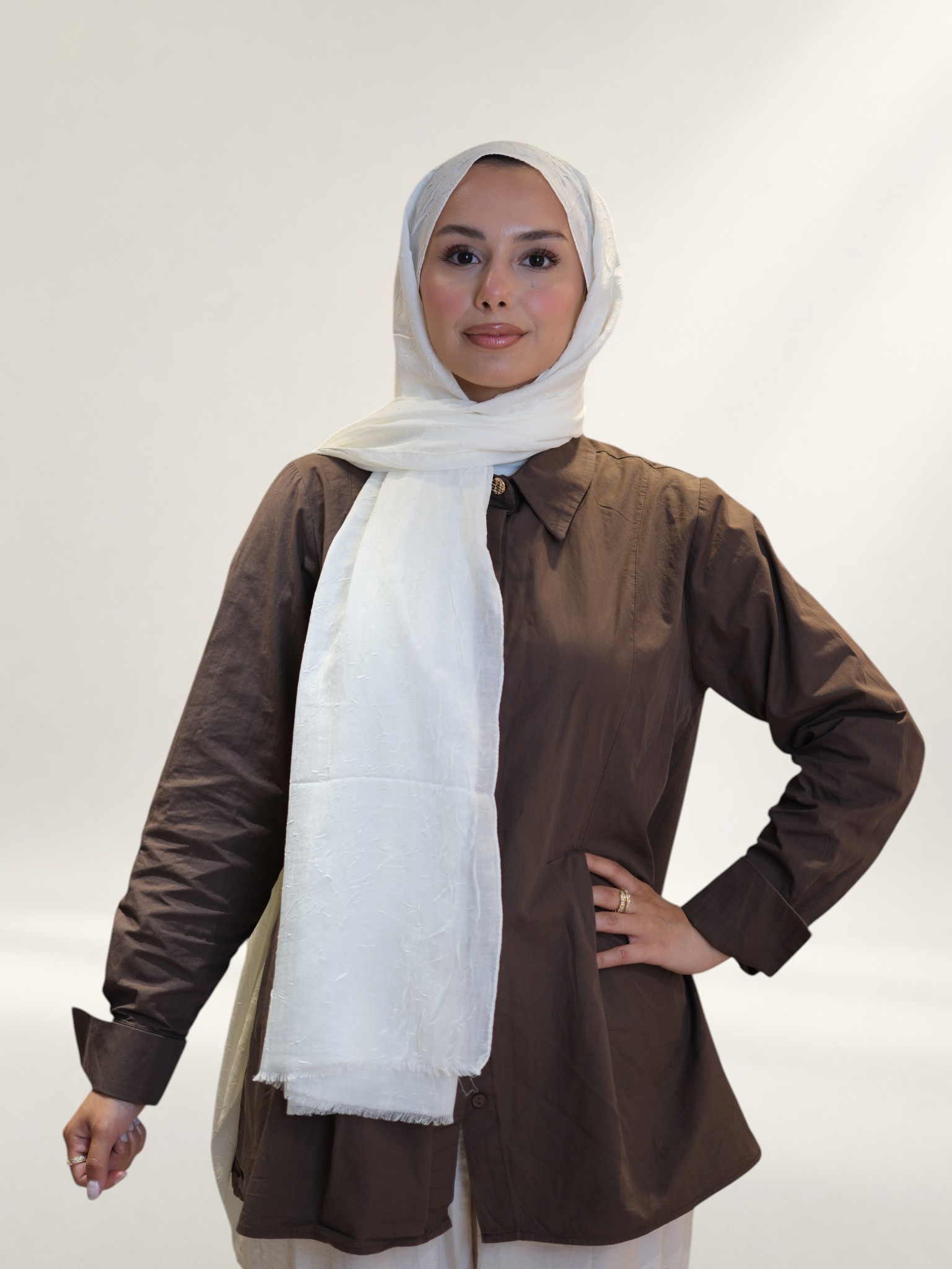 La Boutique Be Happy Şal Bej - Görsel 4