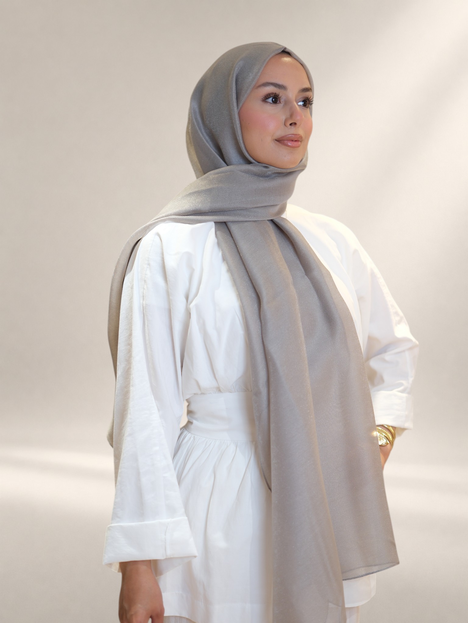 La Boutique Abiye Şal Gümüş