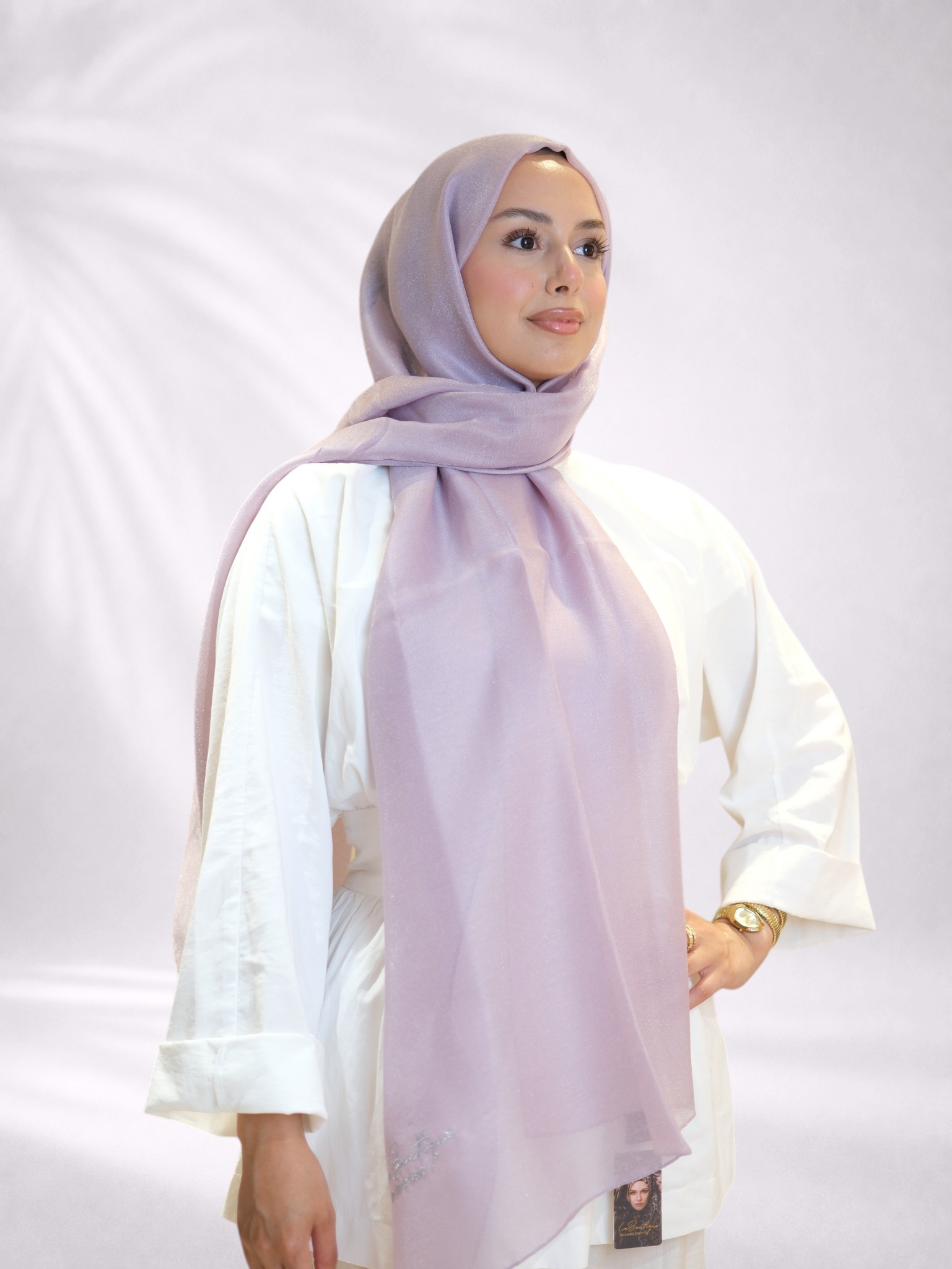 La Boutique Abiye Şal Lila - Görsel 4