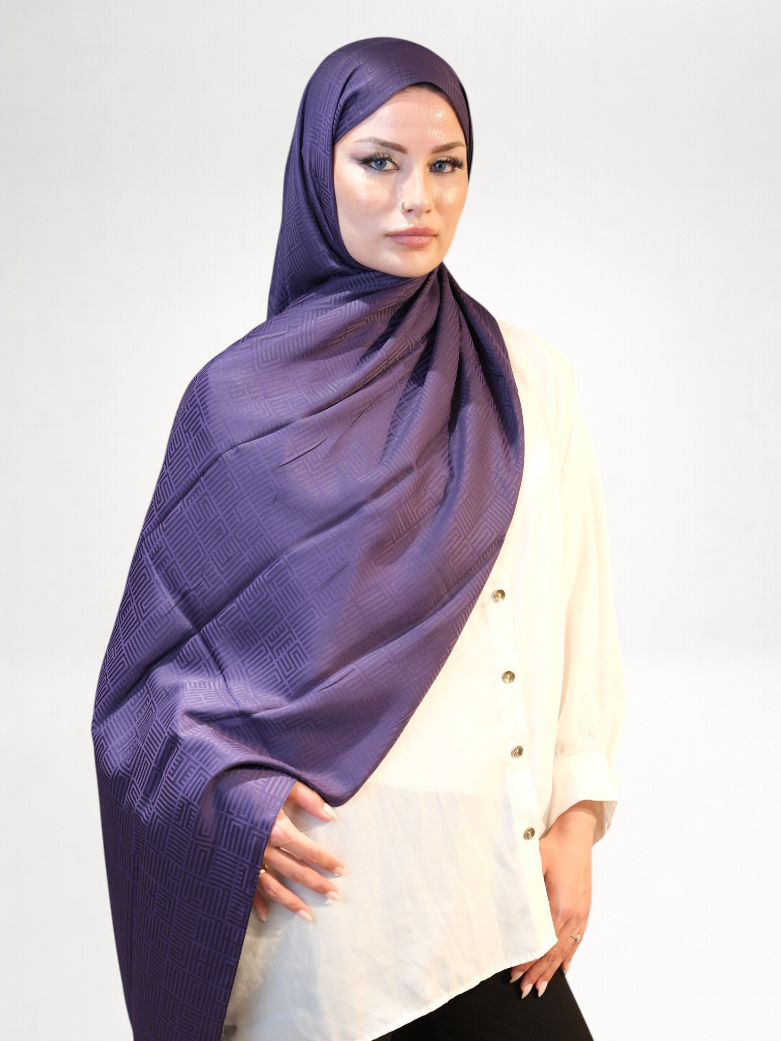 Silk Home Deluxe Şal Mor-02 - Görsel 6