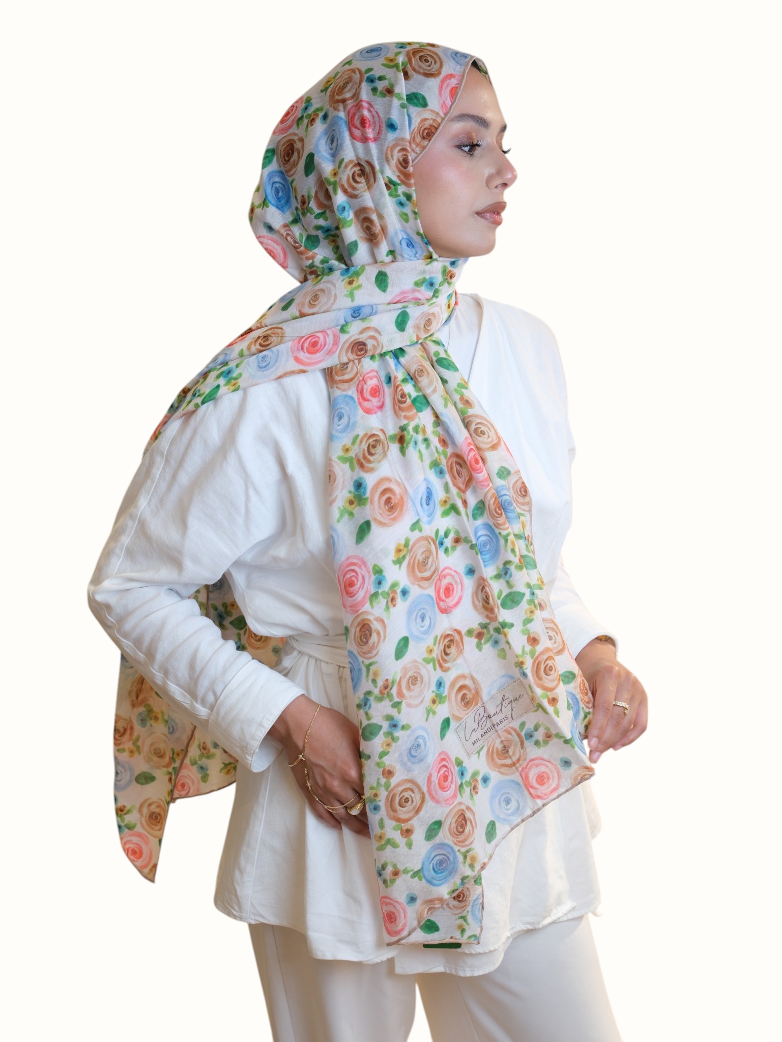 La Boutique Güz Serisi Bitkisel Şal 25415 - Görsel 2