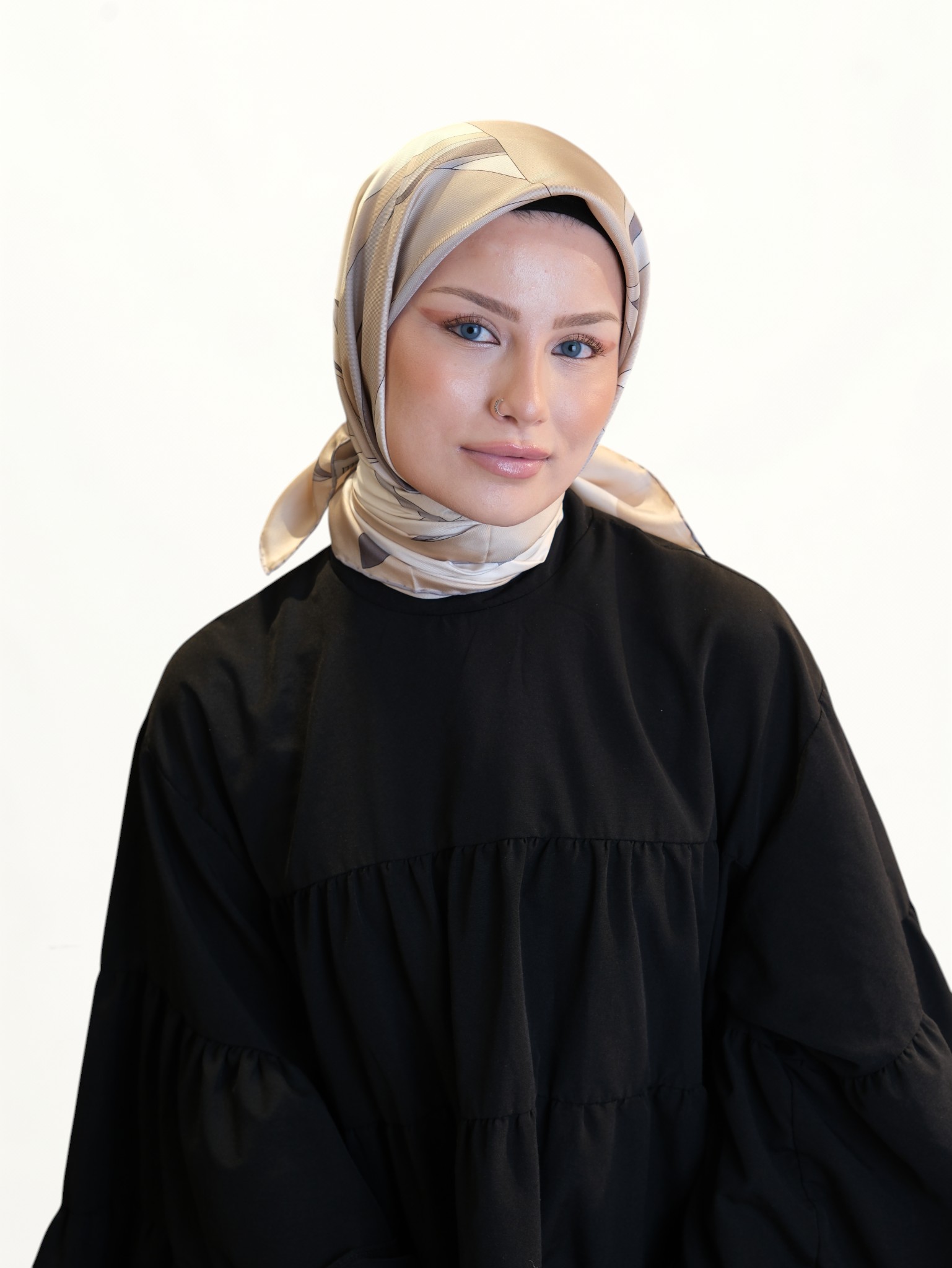 Belli Saf Twill İpek Eşarp 45217 - Görsel 3