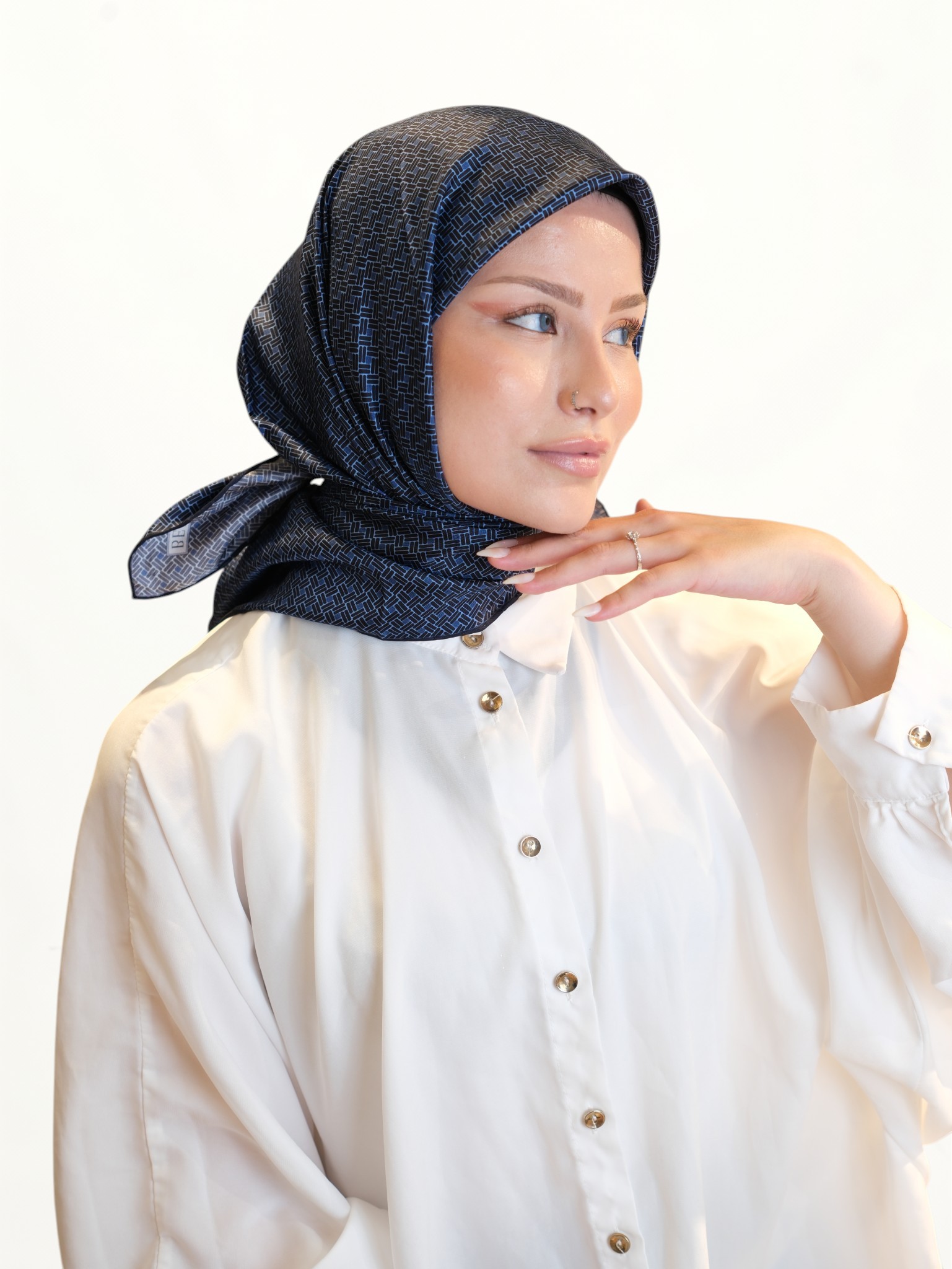 Belli Saf Twill İpek Eşarp 524132 - Görsel 5