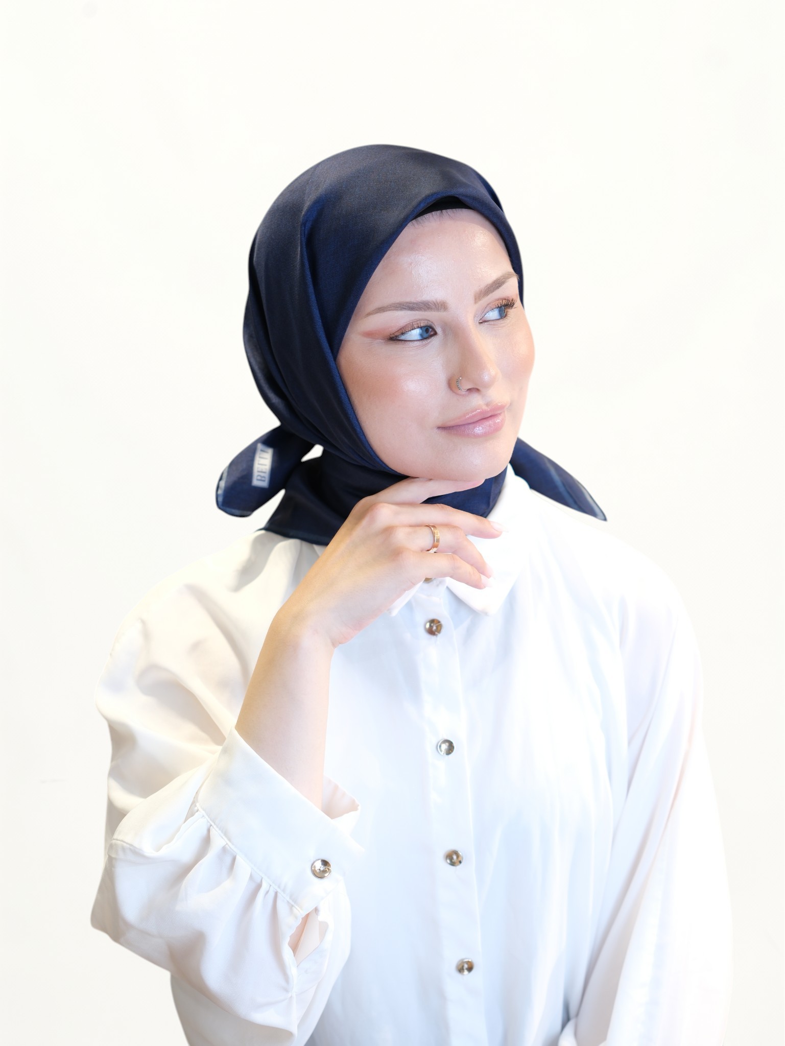 Belli Saf Twill İpek Eşarp 452132 - Görsel 6