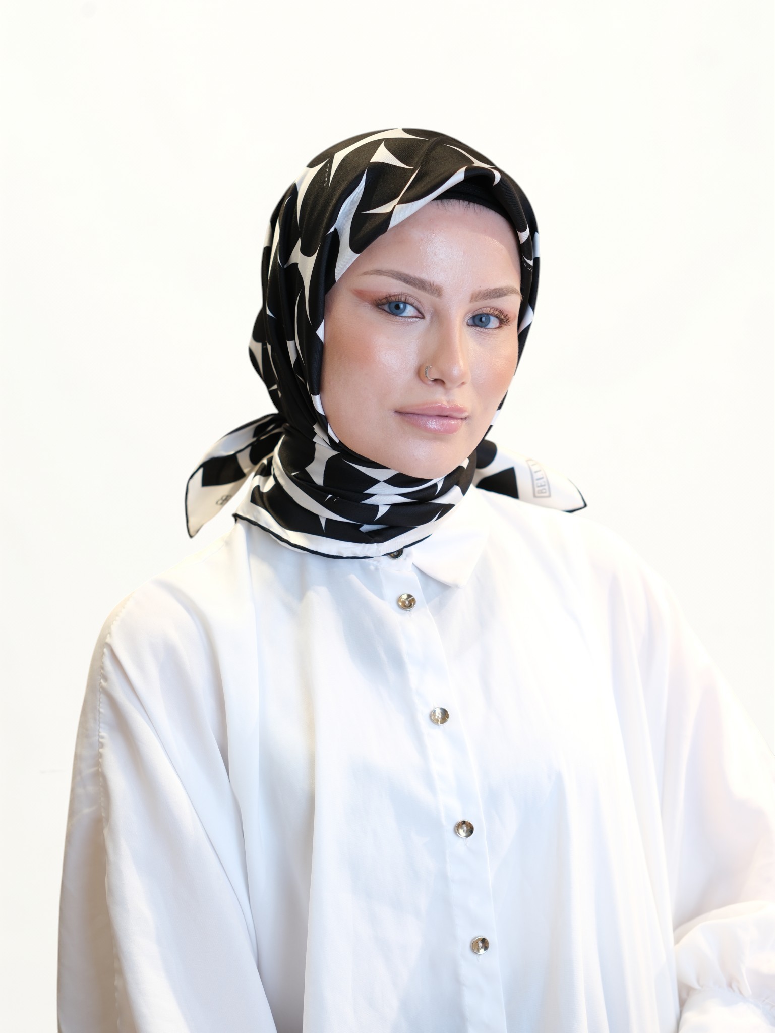 Belli Saf Twill İpek Eşarp 412363 - Görsel 5