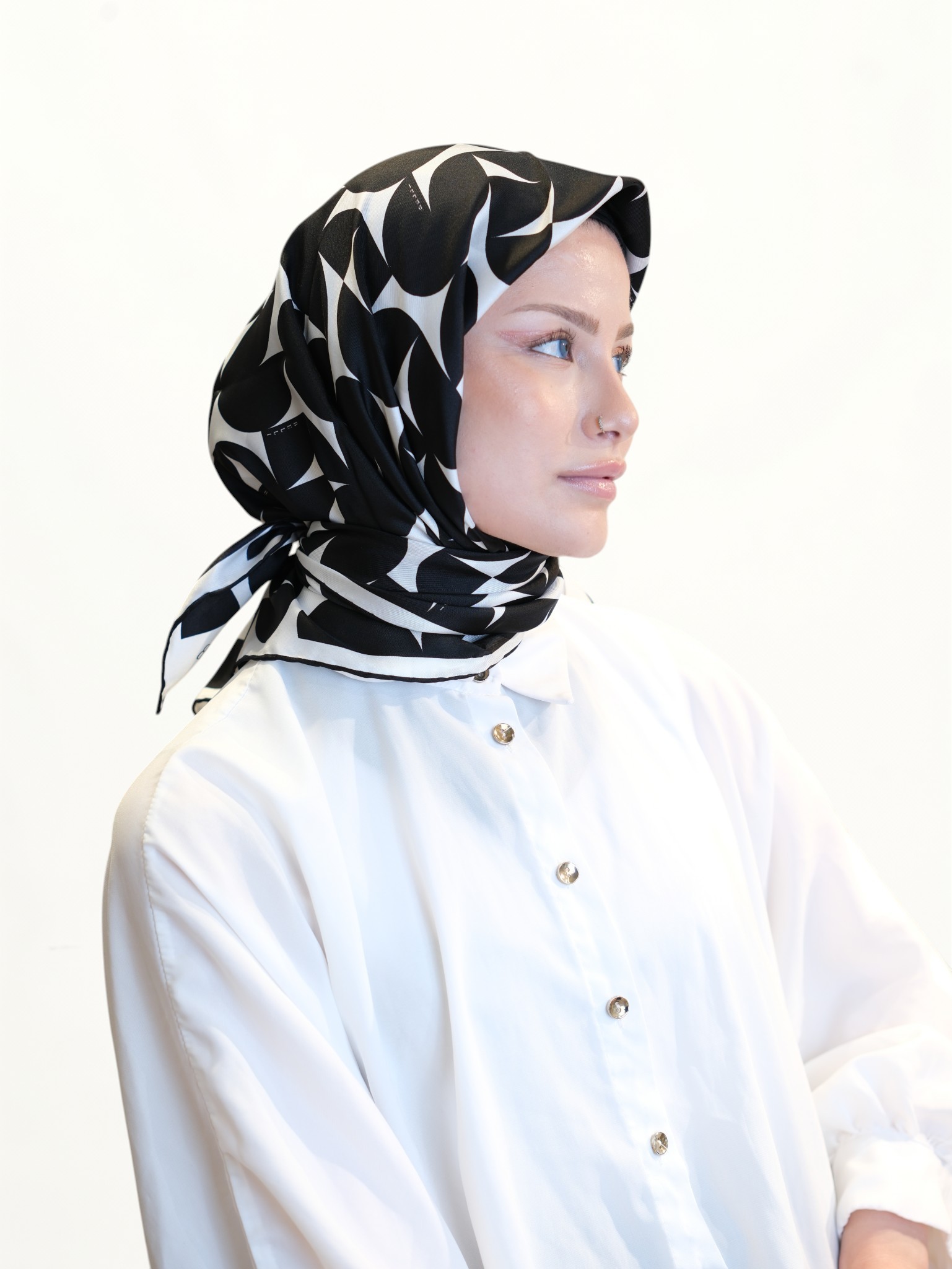 Belli Saf Twill İpek Eşarp 412363 - Görsel 6