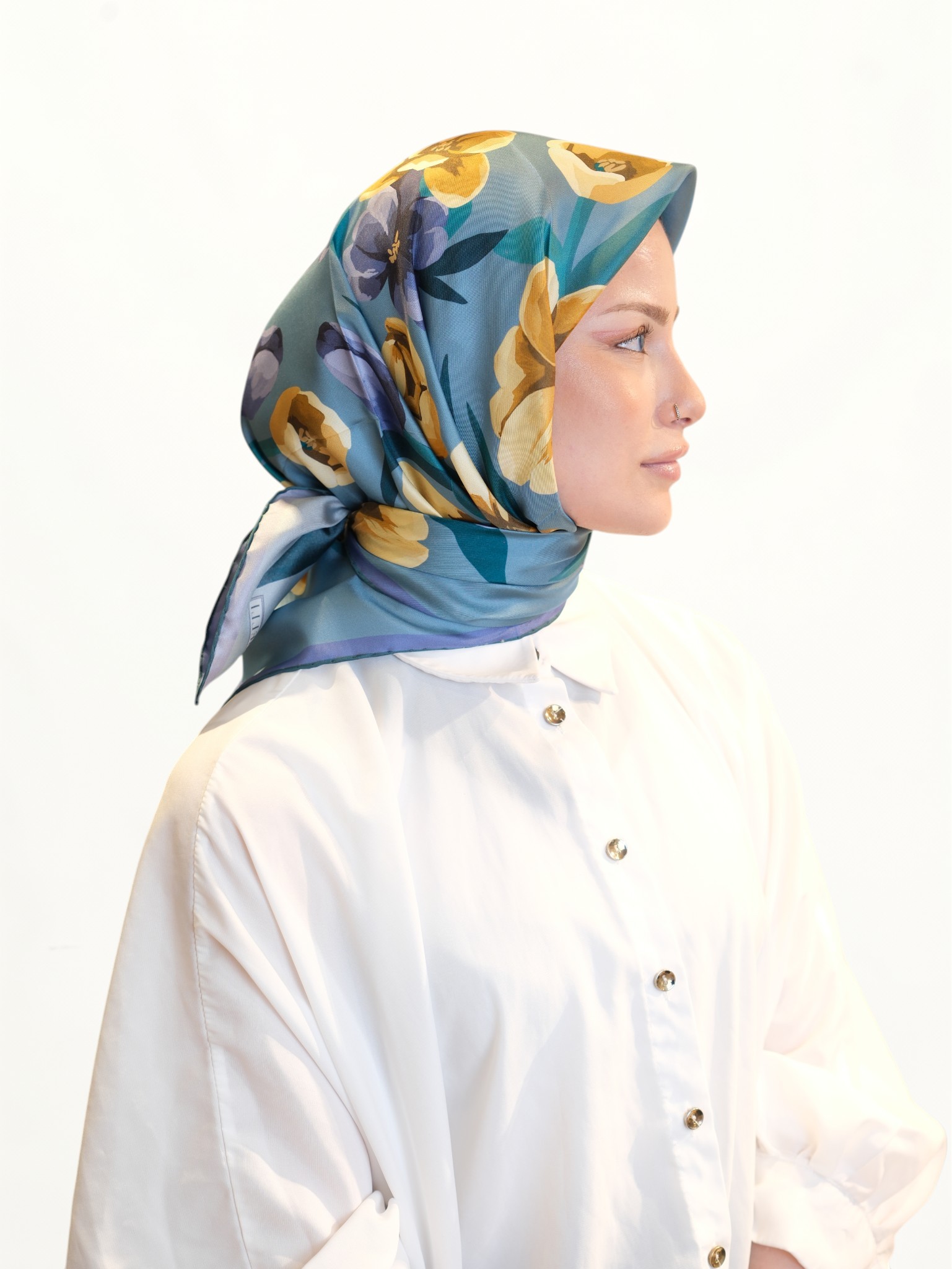 Belli Saf Twill İpek Eşarp 412532 - Görsel 4