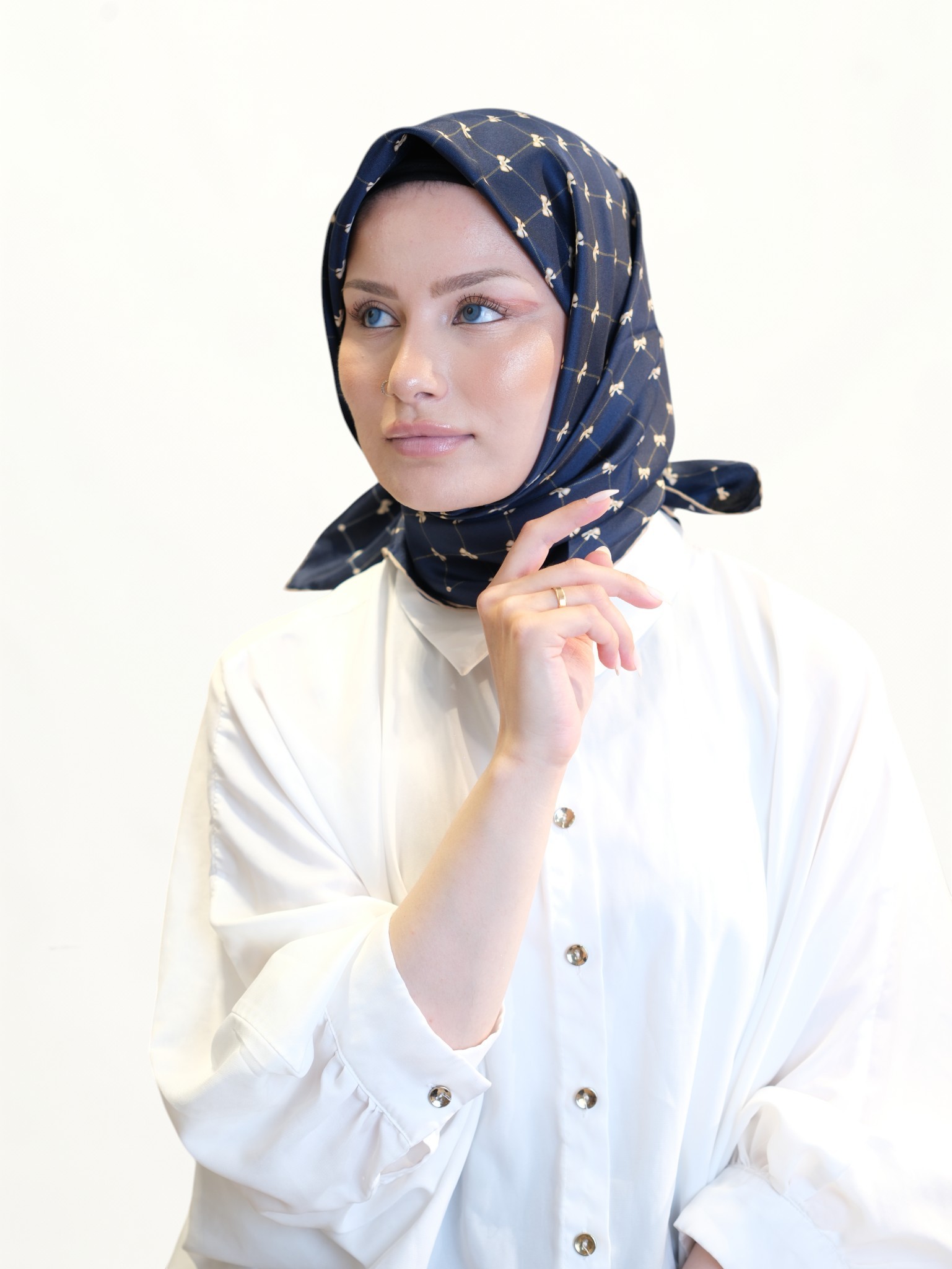 Belli Saf Twill İpek Eşarp 4152453 - Görsel 5