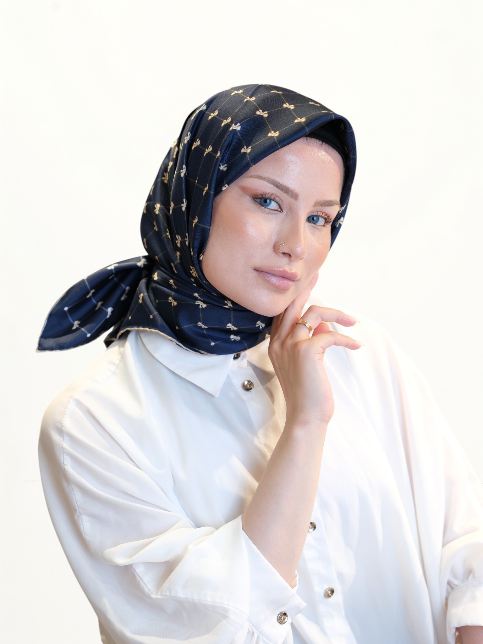 Belli Saf Twill İpek Eşarp 4152453
