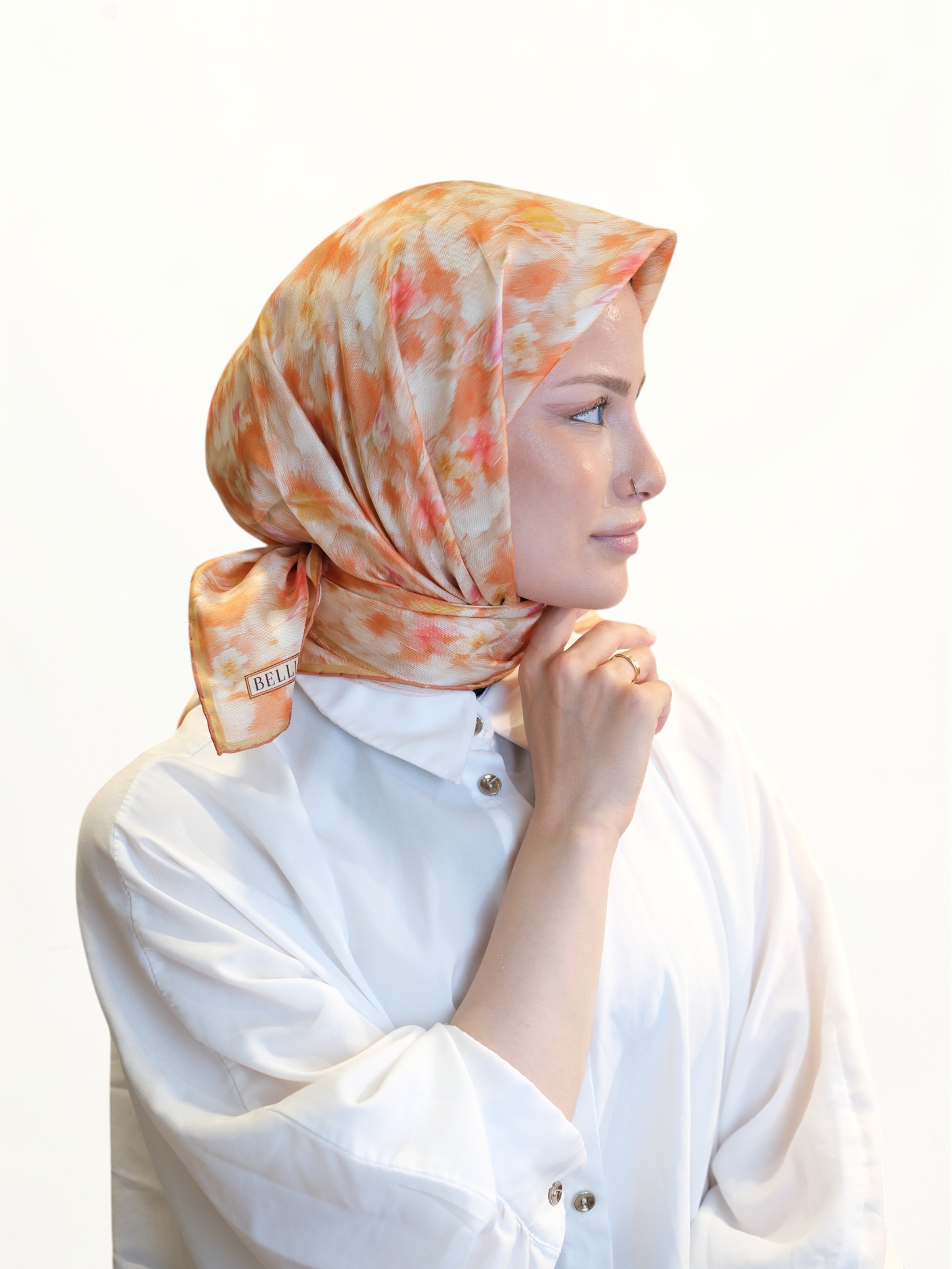 Belli Saf Twill İpek Eşarp 4125362 - Görsel 4