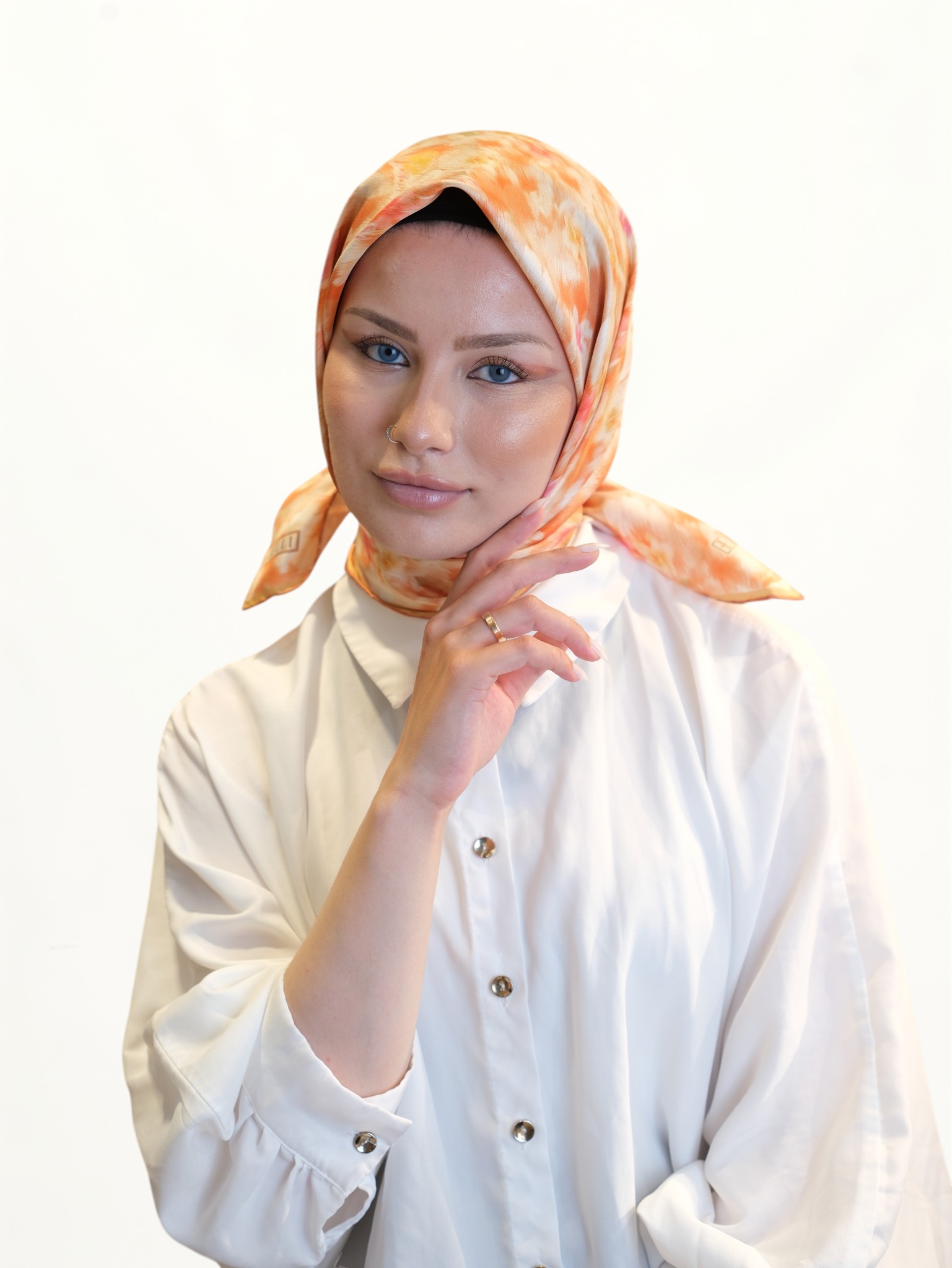 Belli Saf Twill İpek Eşarp 4125362 - Görsel 6