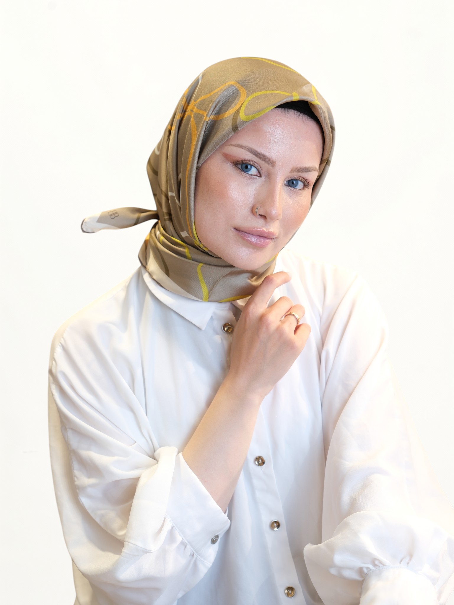 Belli Saf Twill İpek Eşarp 419631