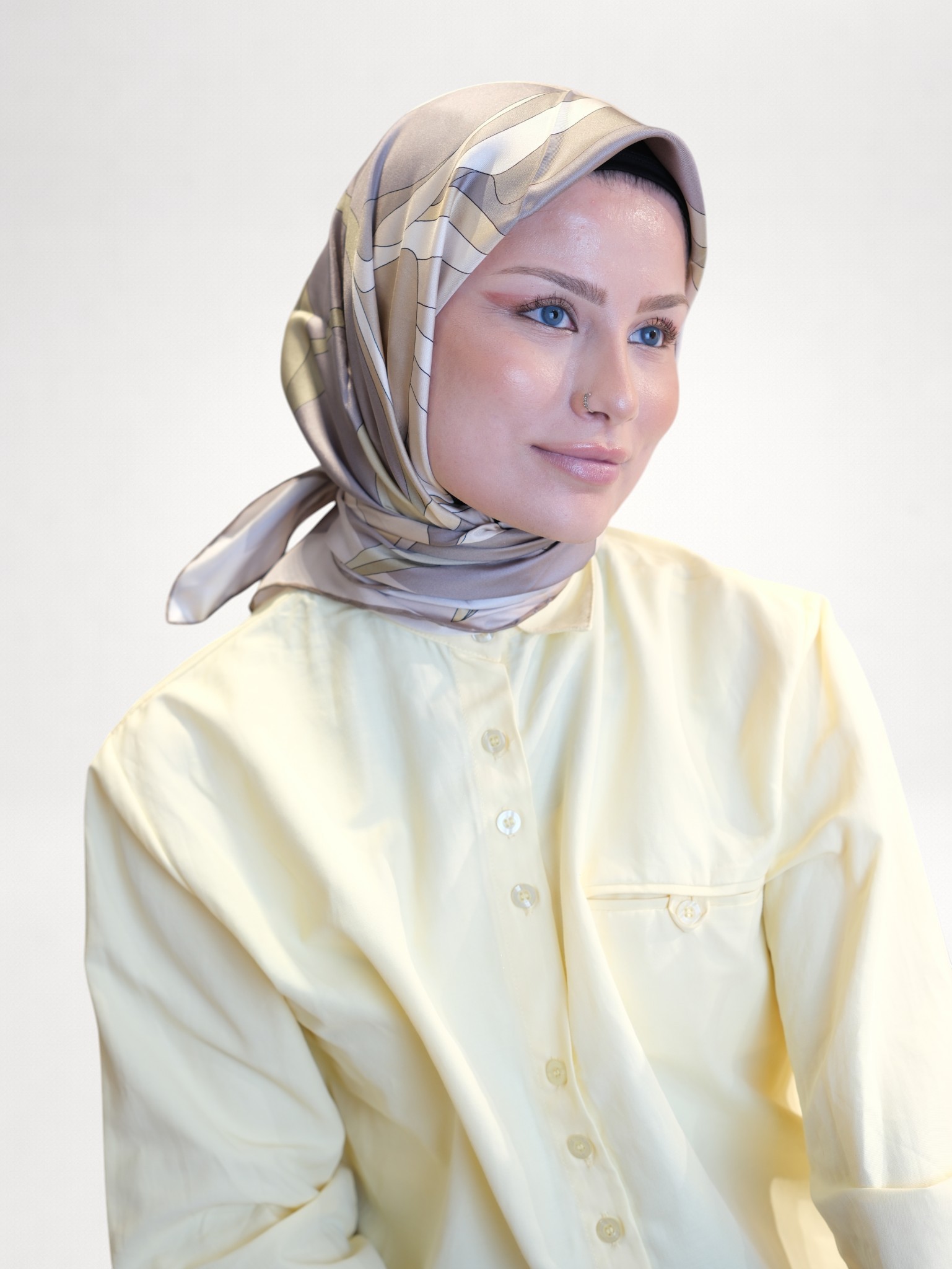 Belli Saf Twill İpek Eşarp 4152141 - Görsel 3