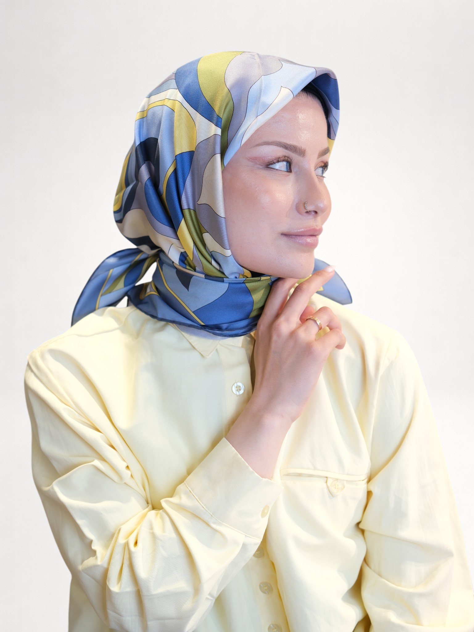 Belli Saf Twill İpek Eşarp 4536524 - Görsel 4
