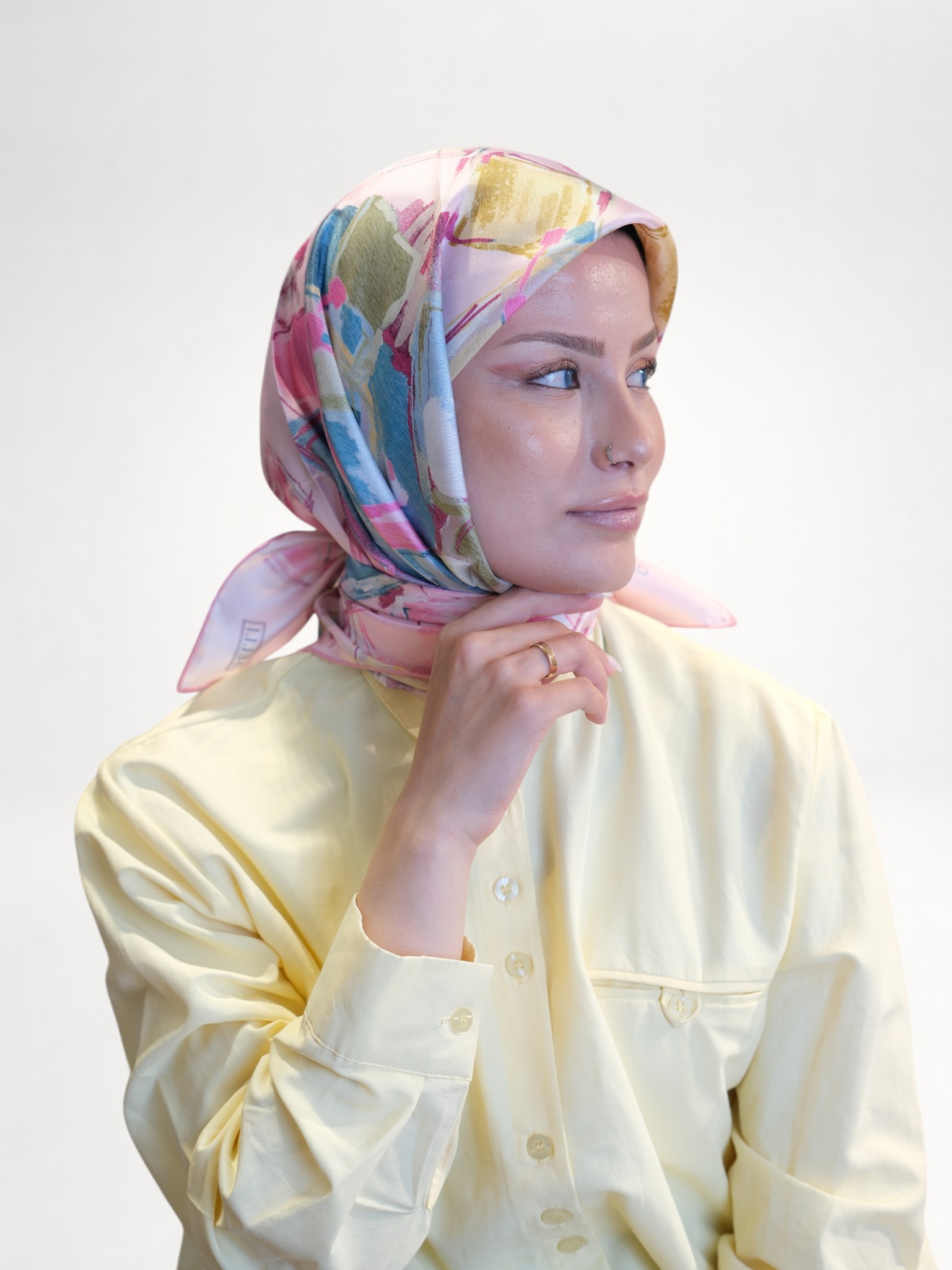 Belli Saf Twill İpek Eşarp 413281 - Görsel 4