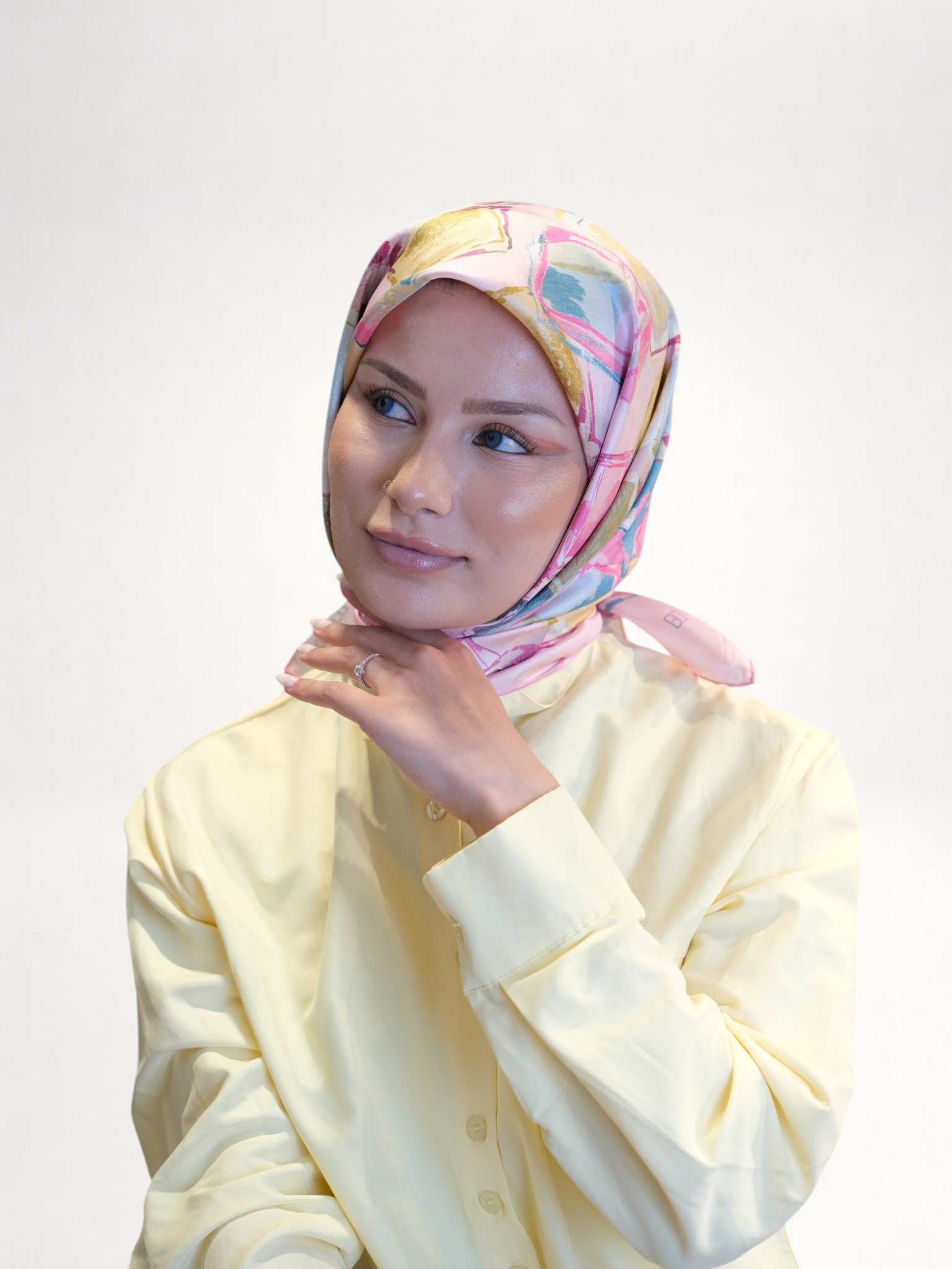 Belli Saf Twill İpek Eşarp 413281 - Görsel 6
